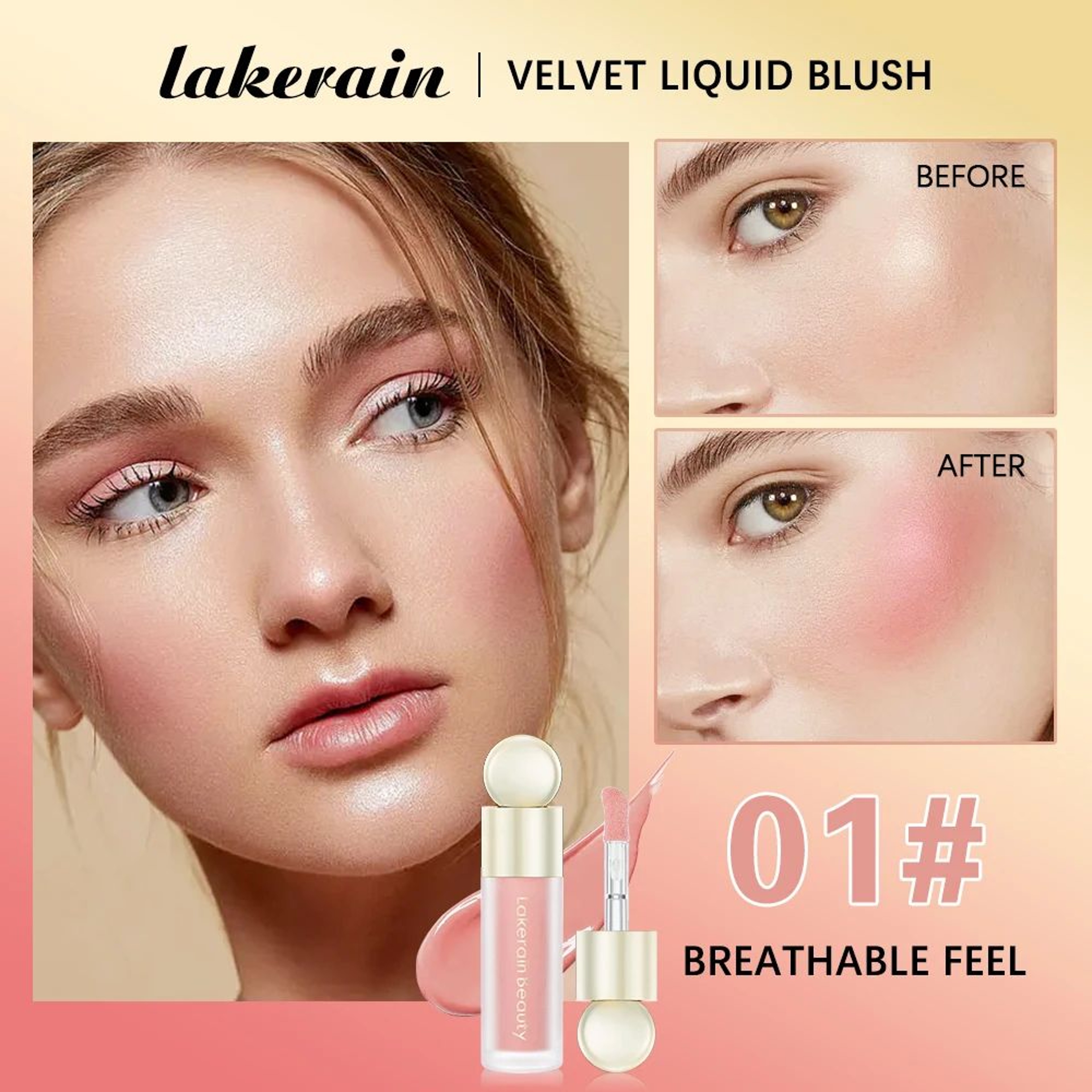 Velvet Matte Liquid Blush Cream  Blendable Cheek Tint For Natural Color 3