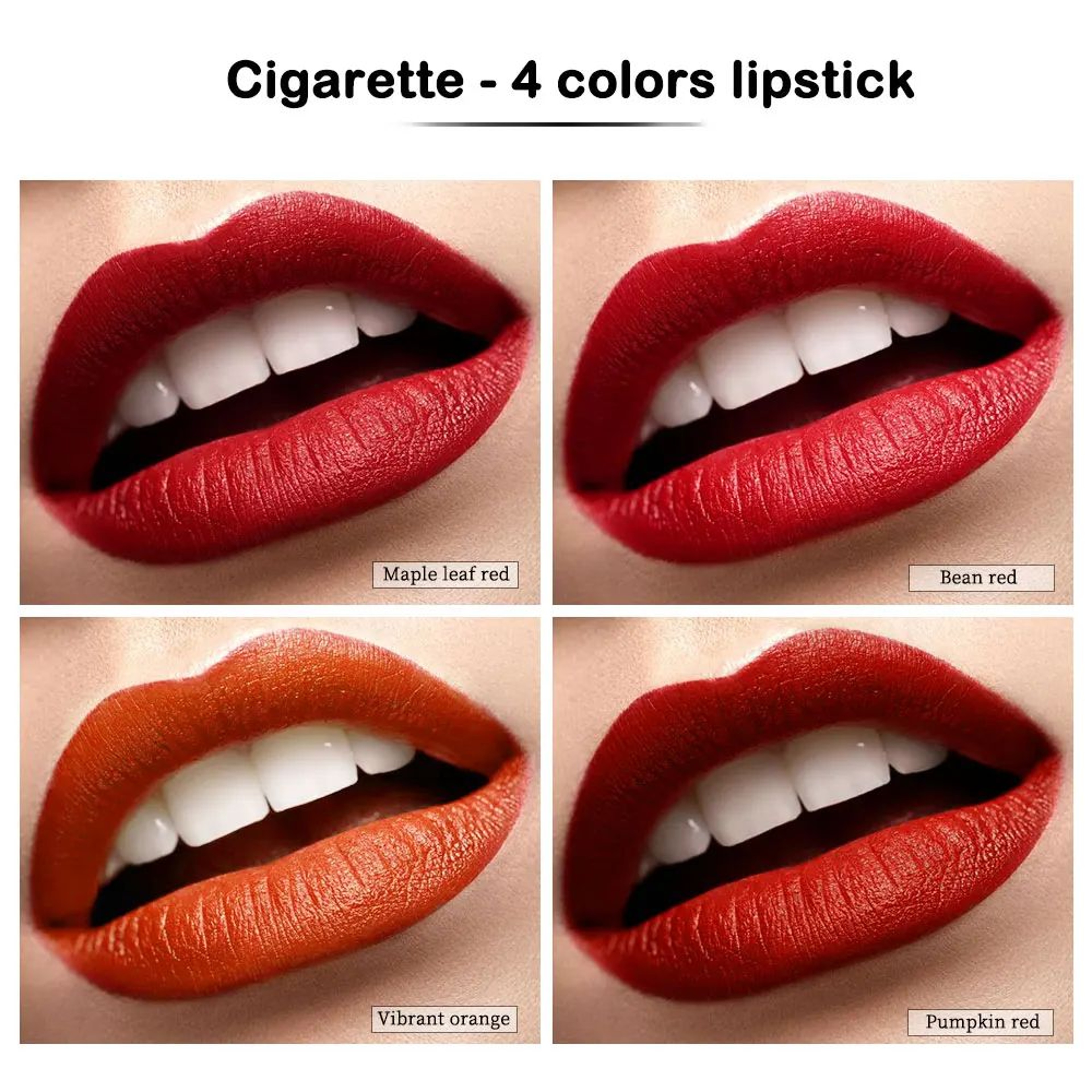 4Piece Waterproof Matte Lipstick Set  LongLasting TransferResistant Lip Color 3