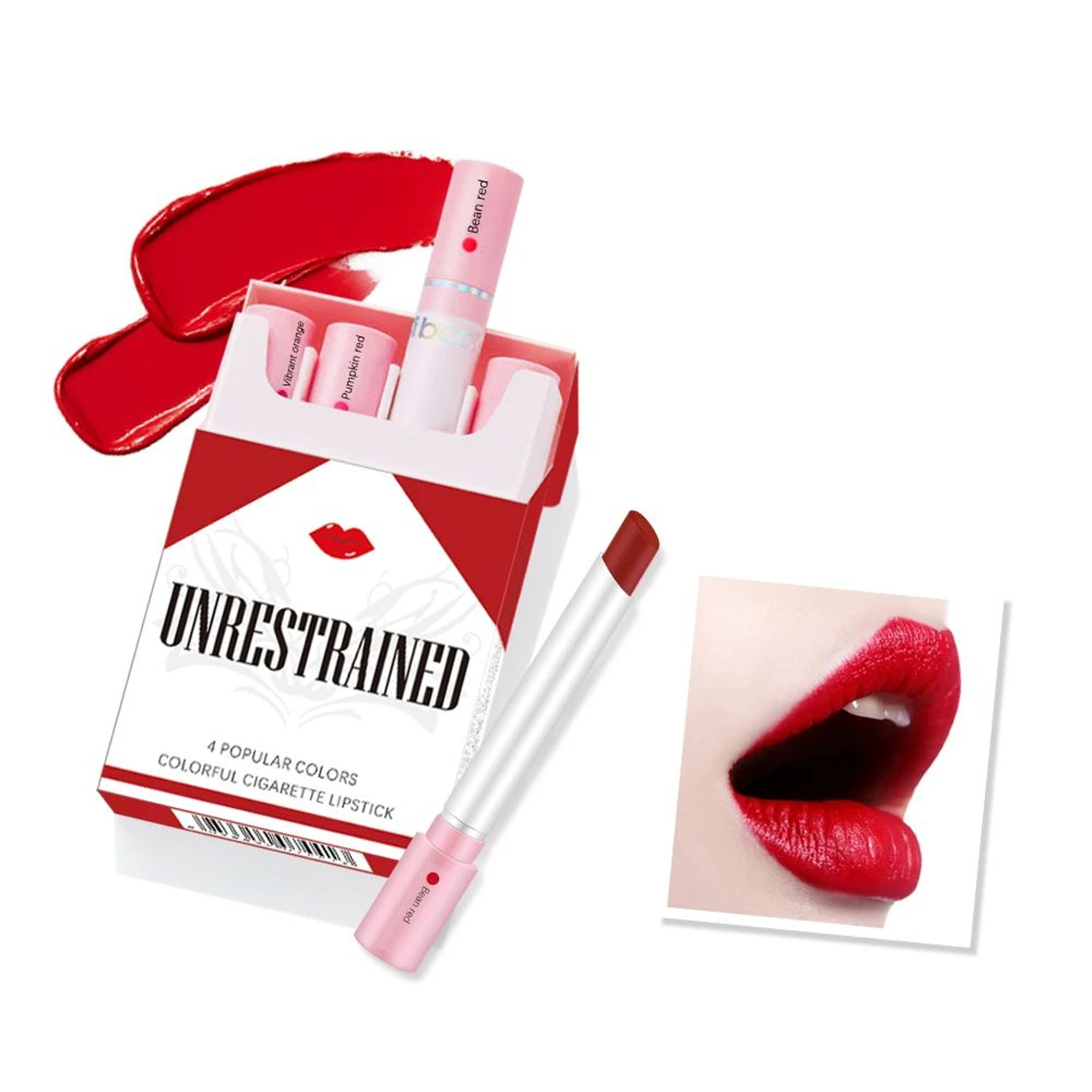 4Piece Waterproof Matte Lipstick Set  LongLasting TransferResistant Lip Color 4