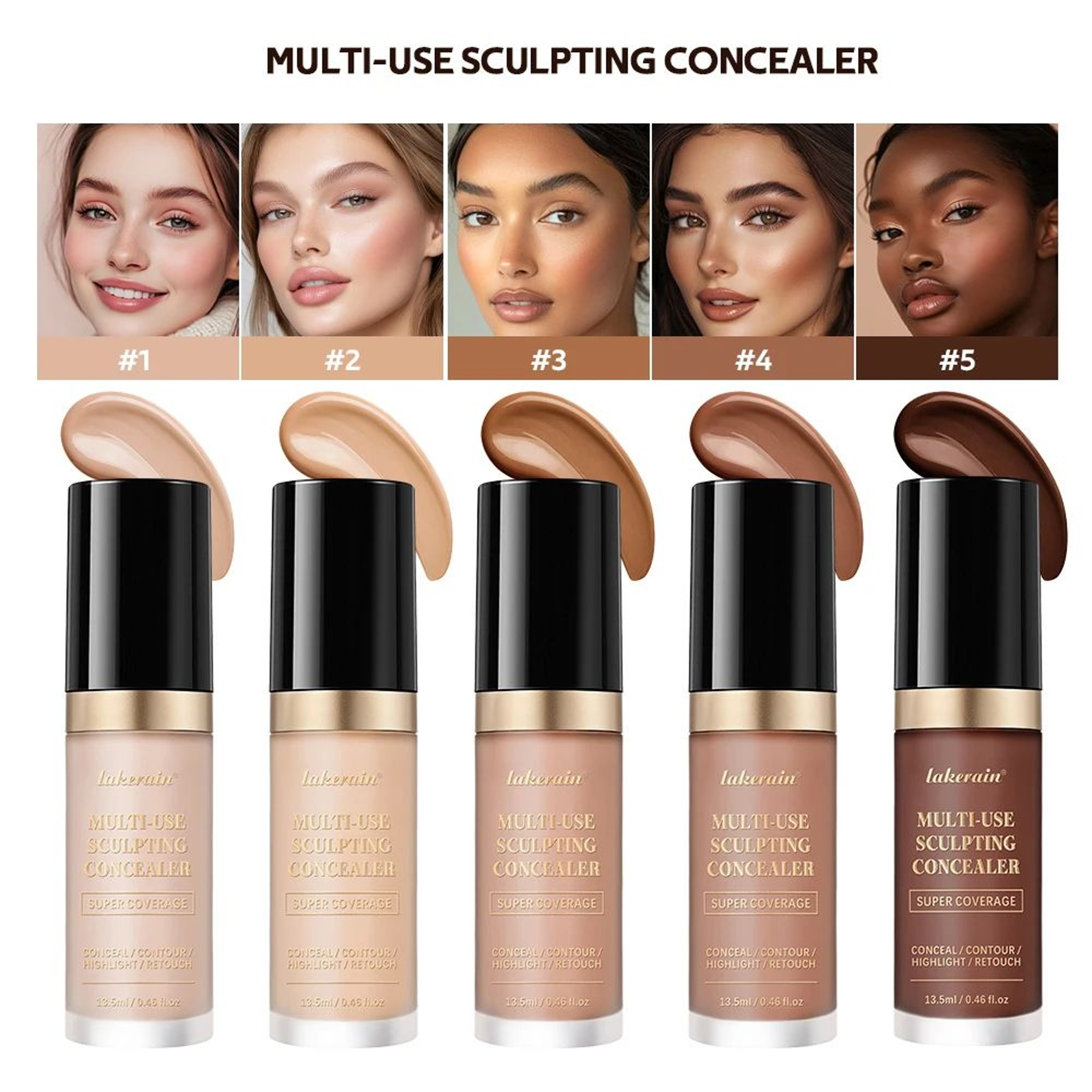 MultiUse Hydrating Full Coverage Concealer For Contour Highlight And Retouch 0