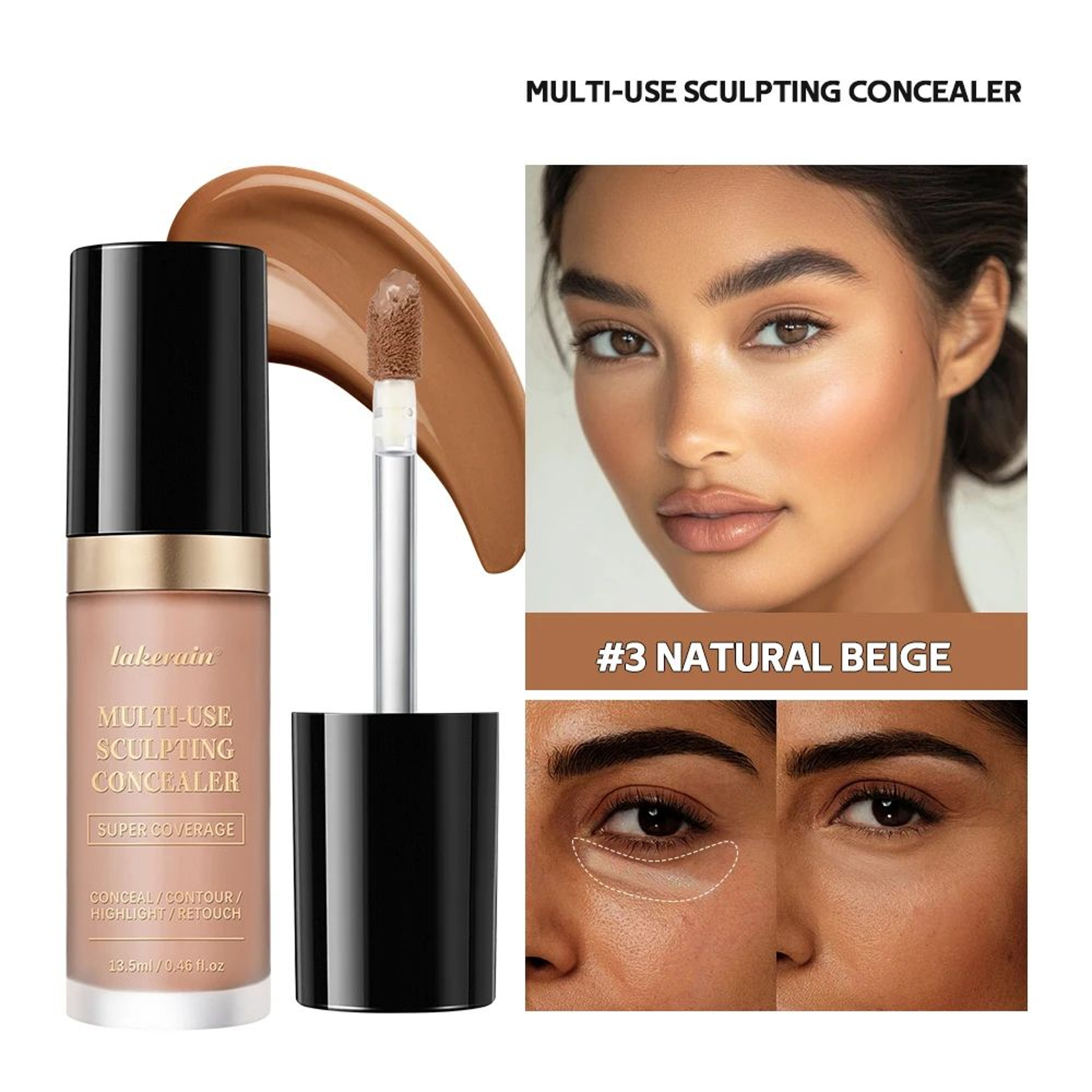 MultiUse Hydrating Full Coverage Concealer For Contour Highlight And Retouch 8