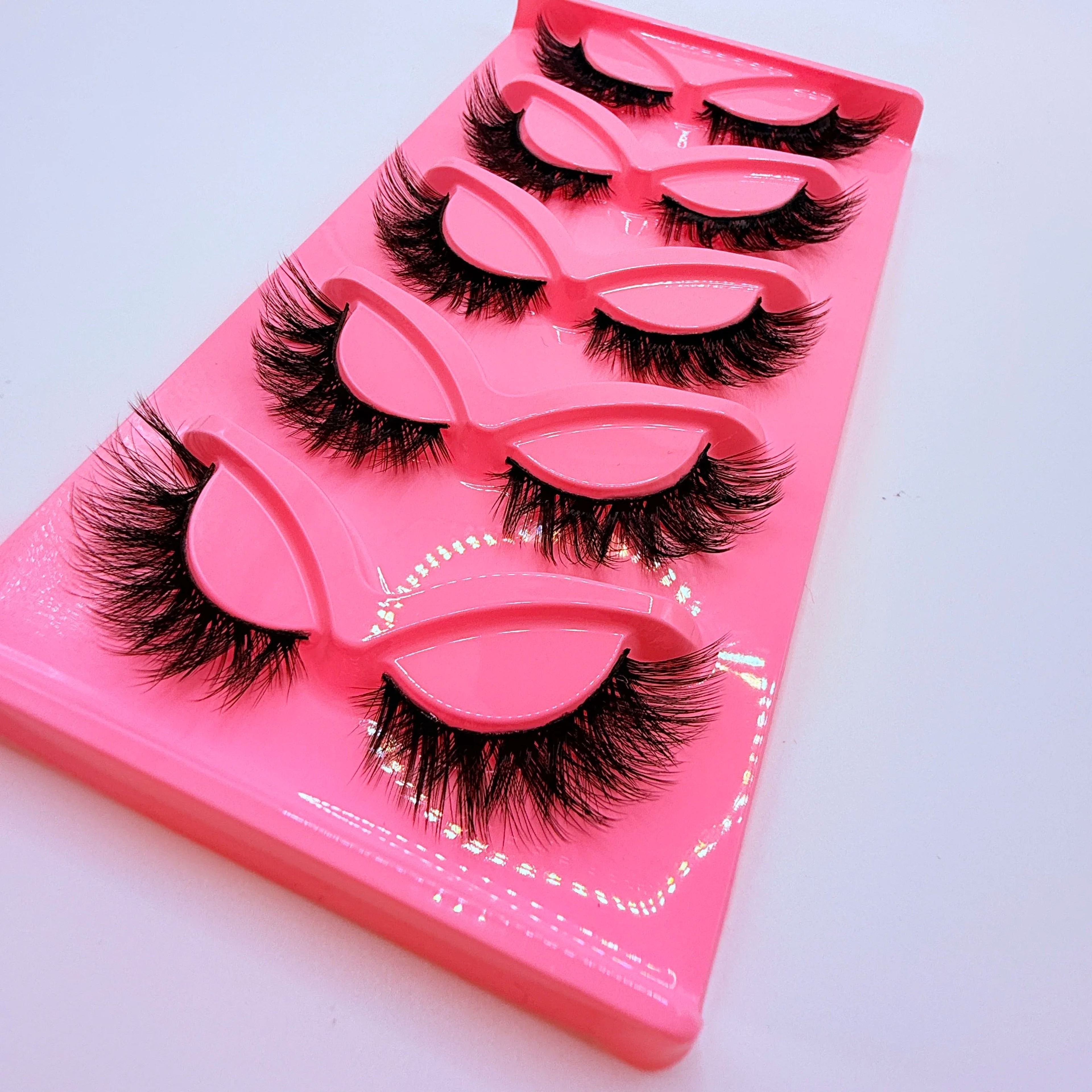 5 Pairs Cat Eye False Eyelashes Dramatic Volume Full Strip Lashes 3