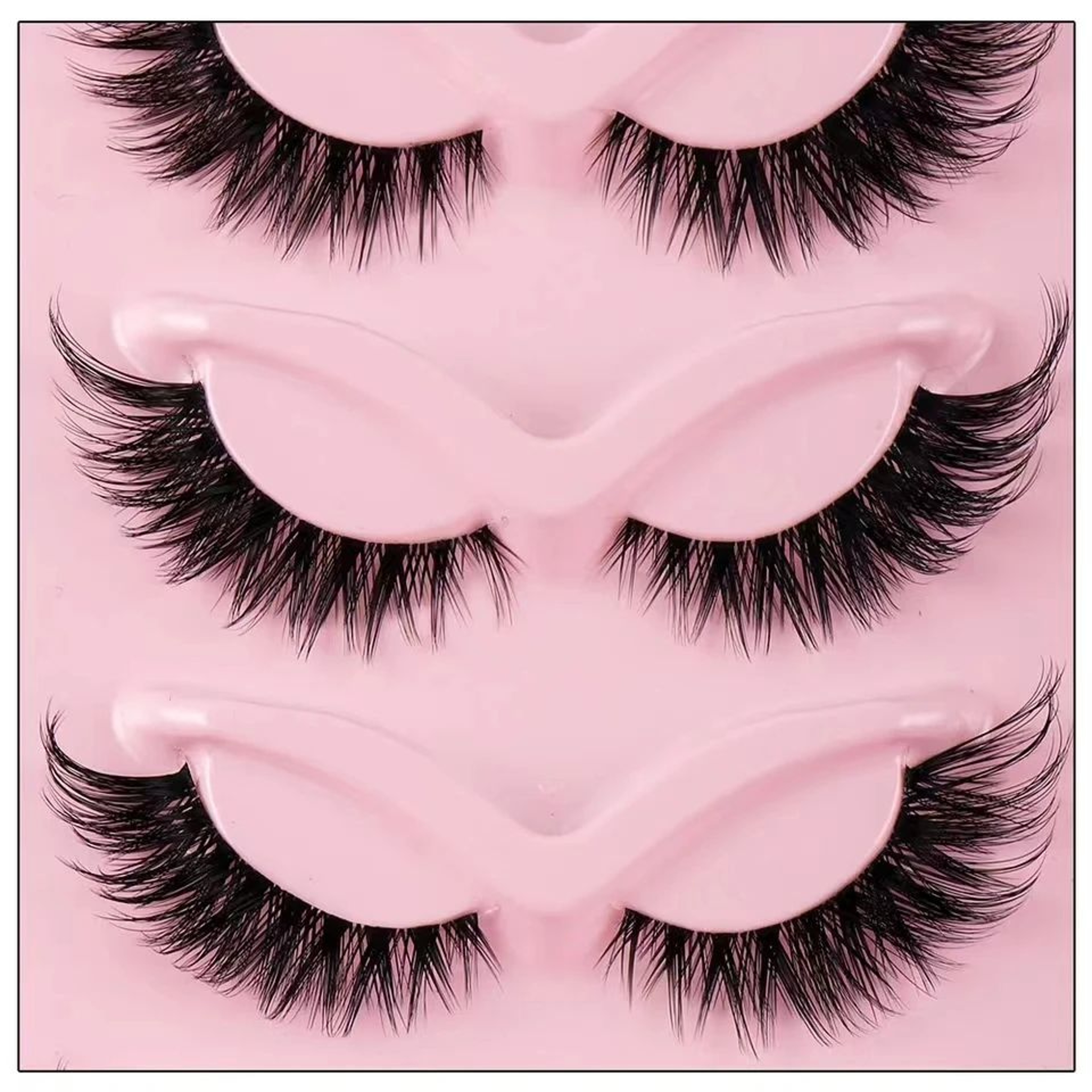 5 Pairs Cat Eye False Eyelashes Dramatic Volume Full Strip Lashes 2