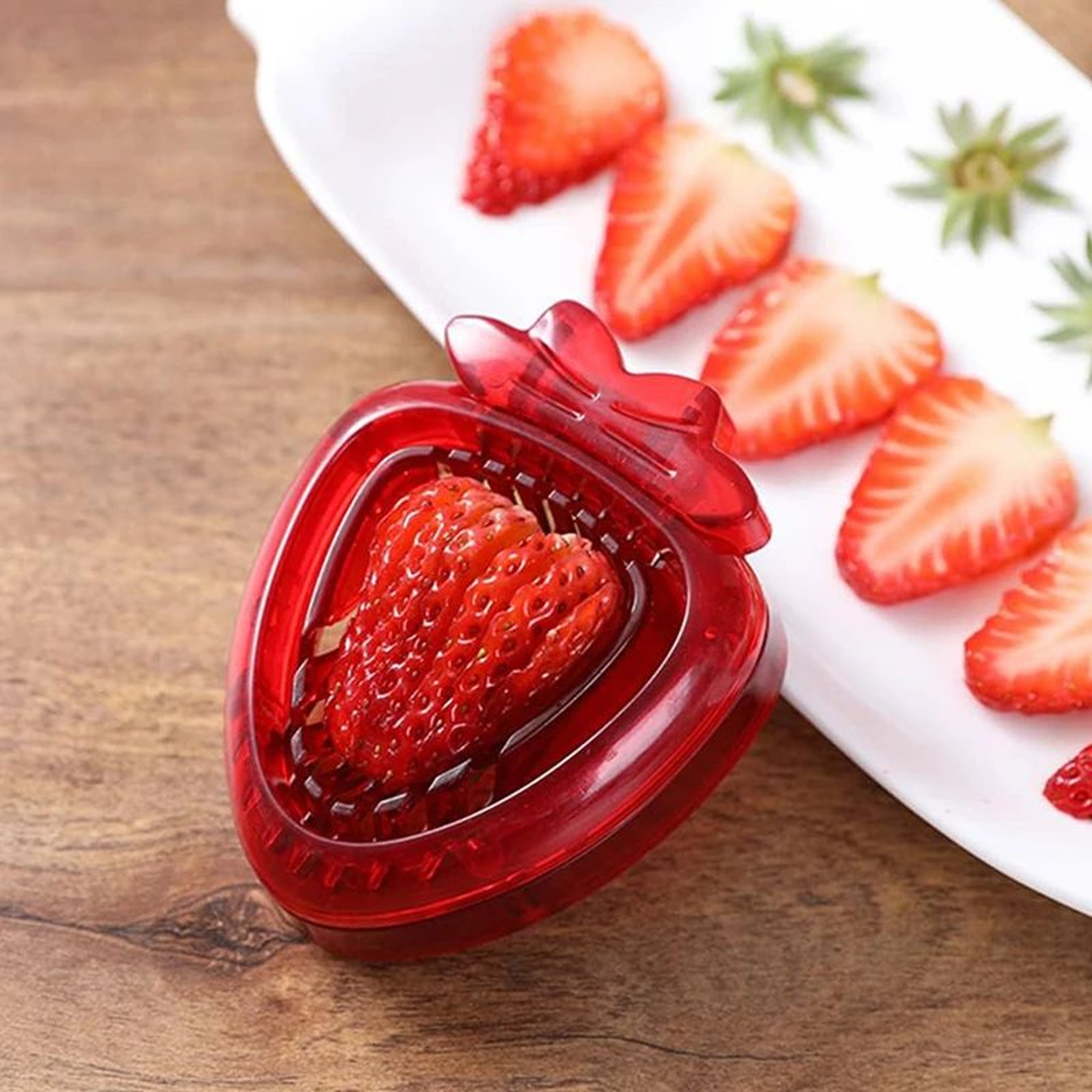 Stainless Steel Strawberry Slicer Fruit And Egg Cutter 4