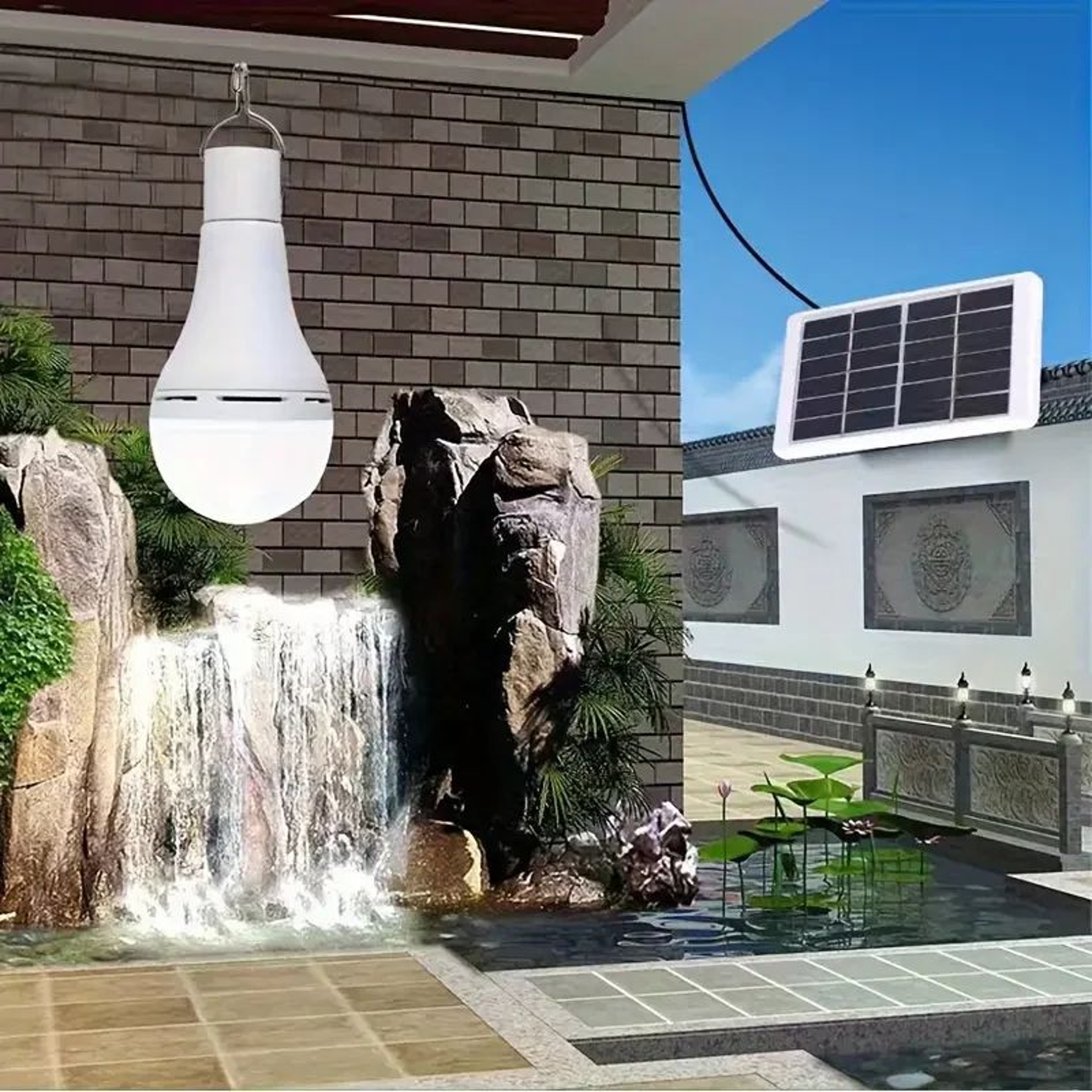 Portable Solar LED Camping Light With Remote Control 7W9W 5