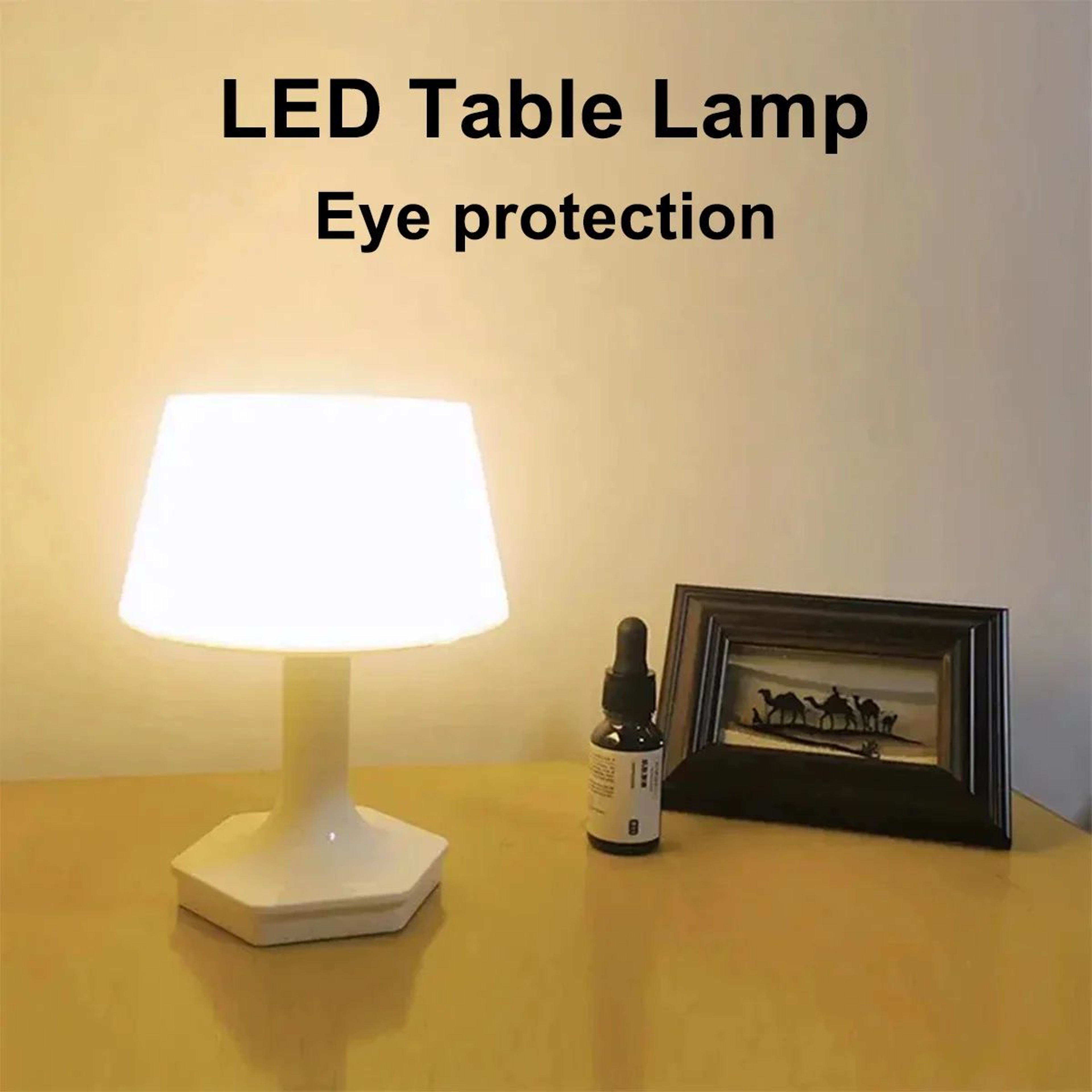 Rechargeable LED Desk Lamp With Adjustable Brightness For Reading And Bedroom 0