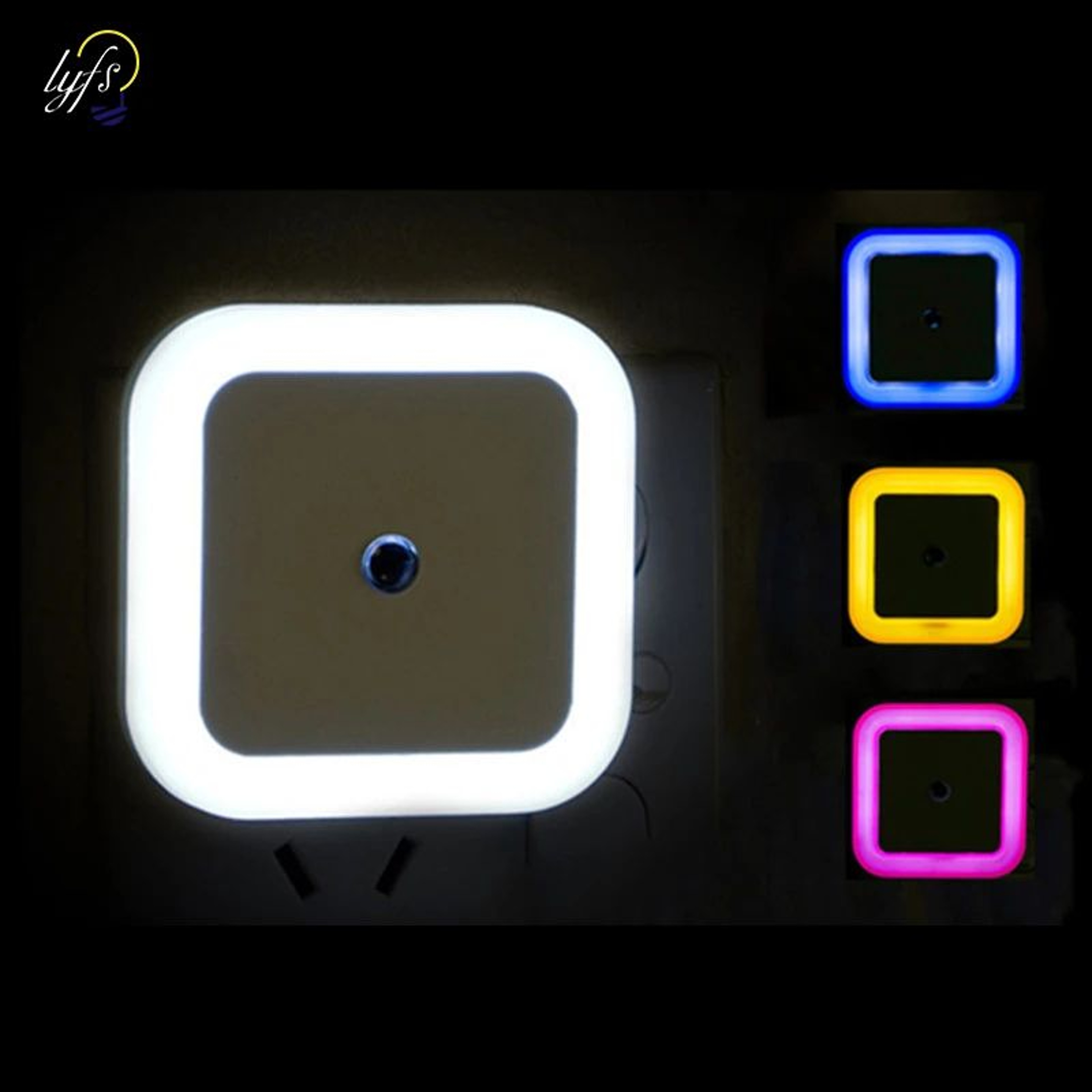 Mini Square LED Sensor Night Light With US Plug For Bedroom And Hallway 0