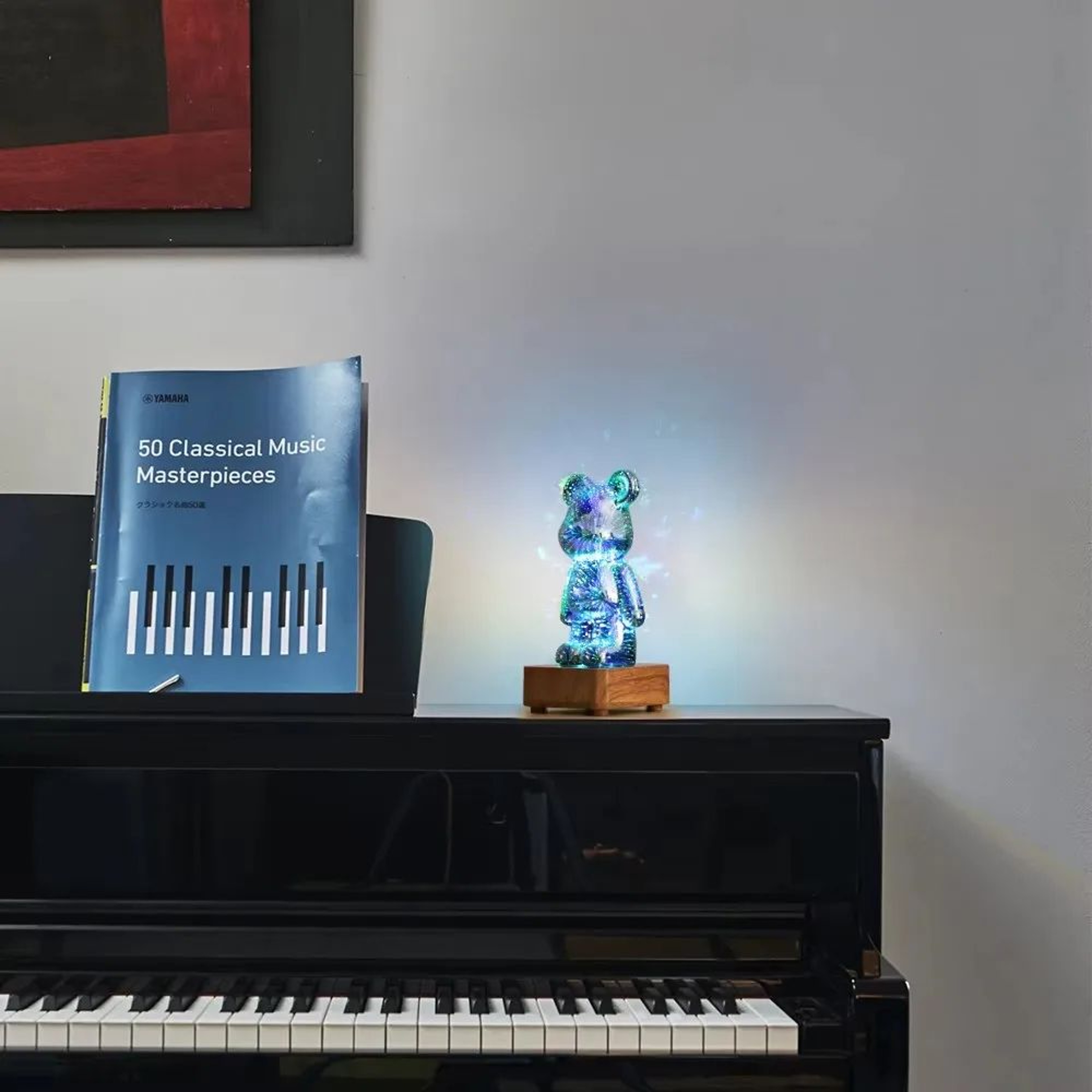 3D Bear LED Night Light USB Dimmable Colorful Bedroom Table Lamp 3