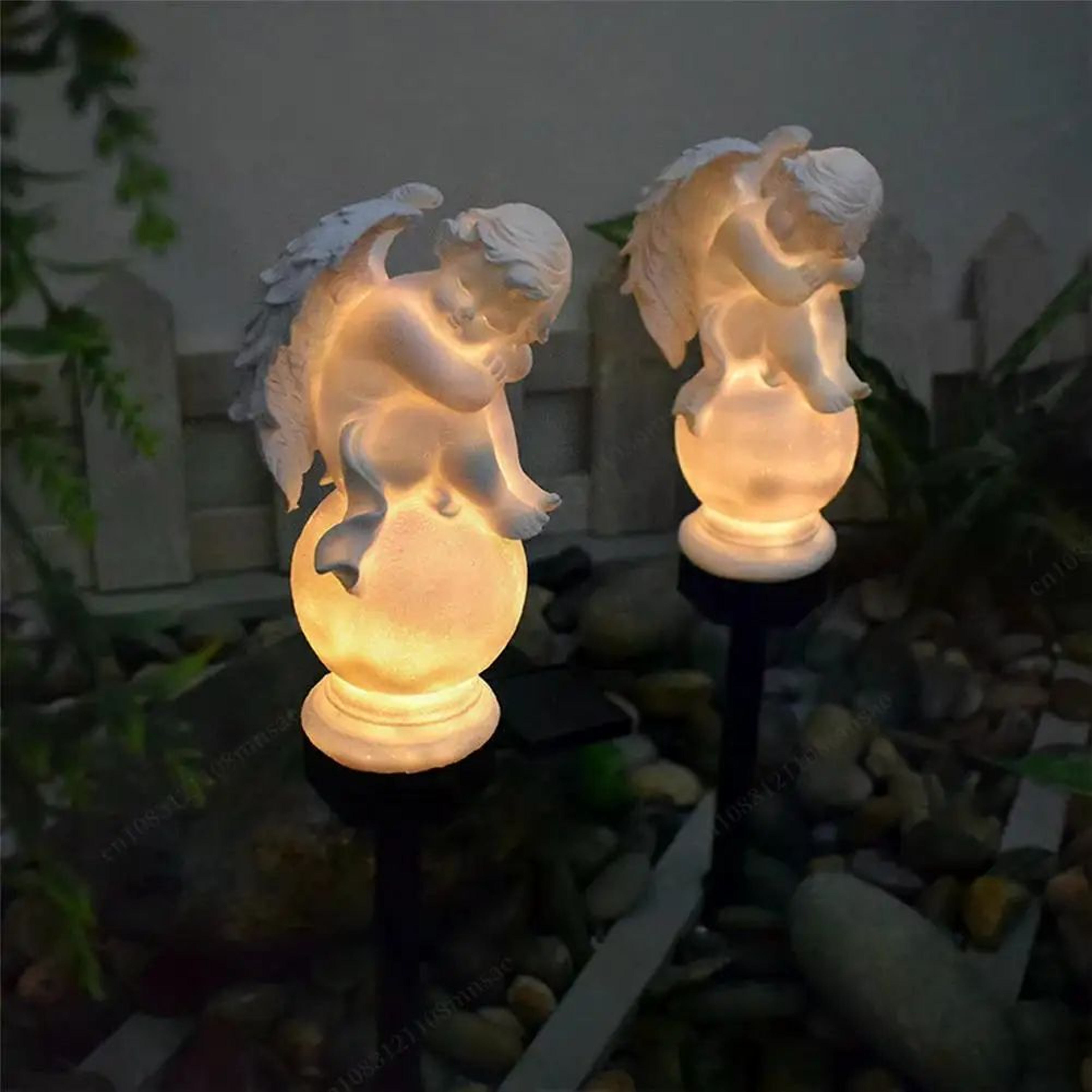 Solar Angel Garden Light Waterproof Resin Outdoor Lawn Decoration 0