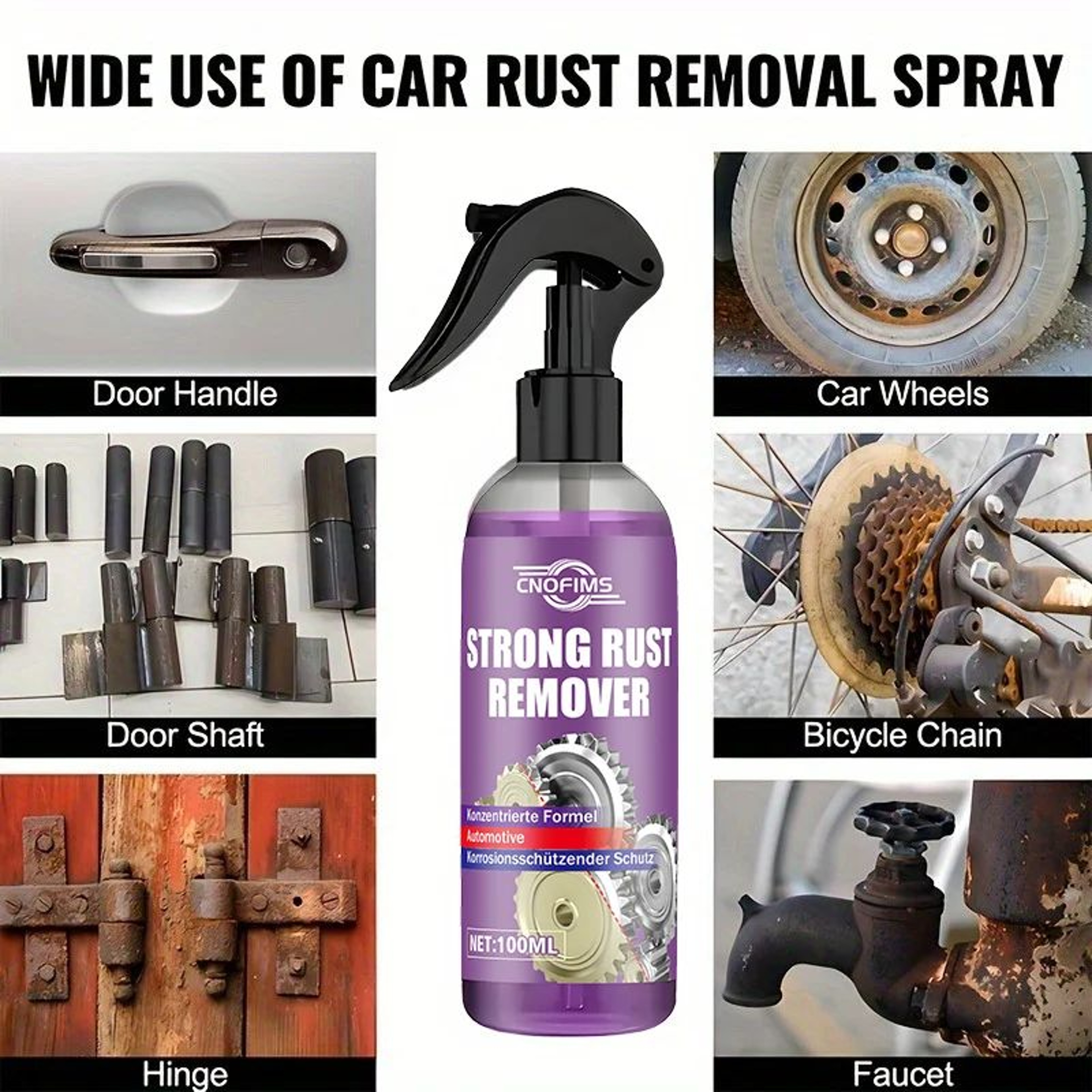 Metal Rust Remover Spray And AntiOxidation Surface Refinisher 3