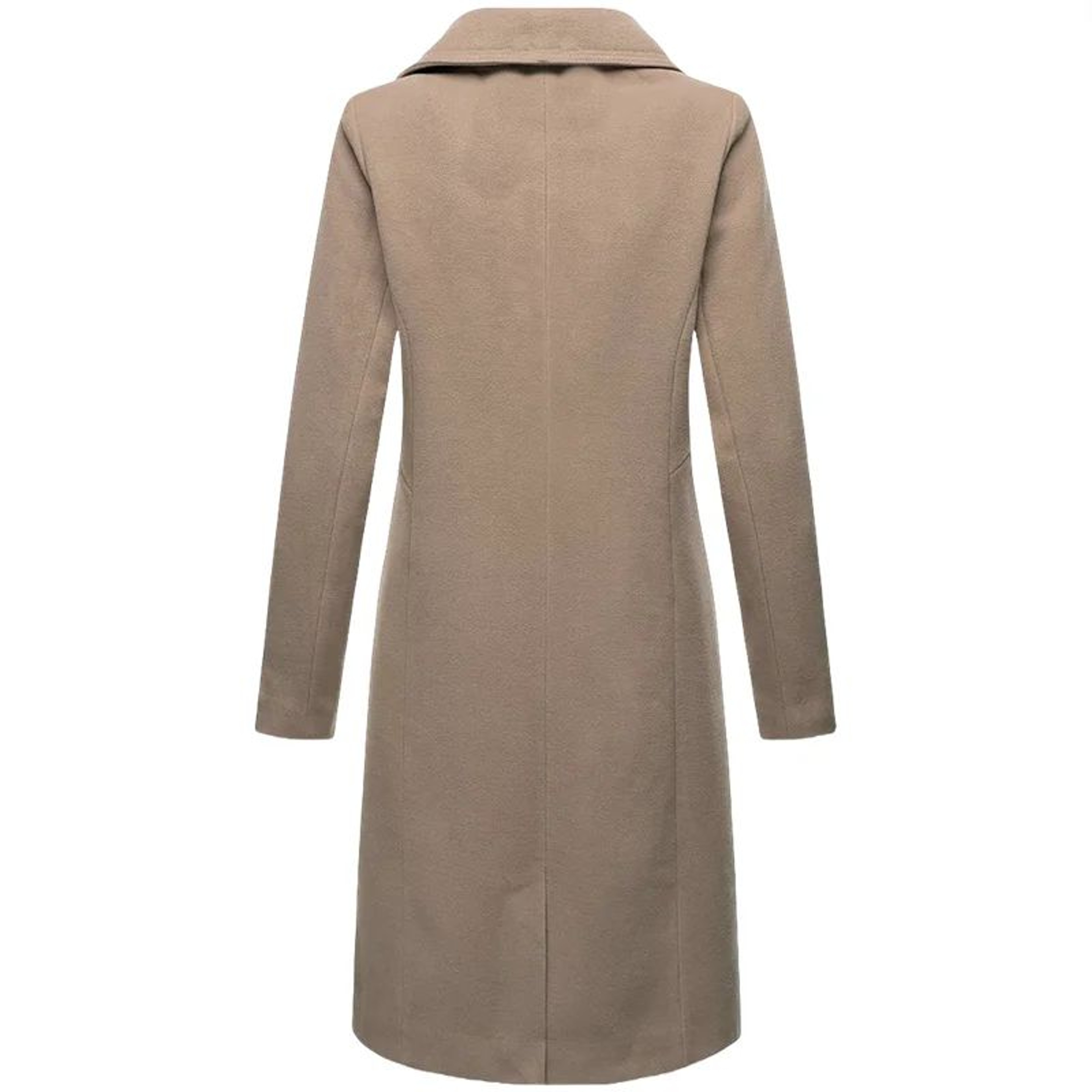 Womens Warm Wool Blend Winter Coat With DoubleBreasted Design And TurnDown Collar 4