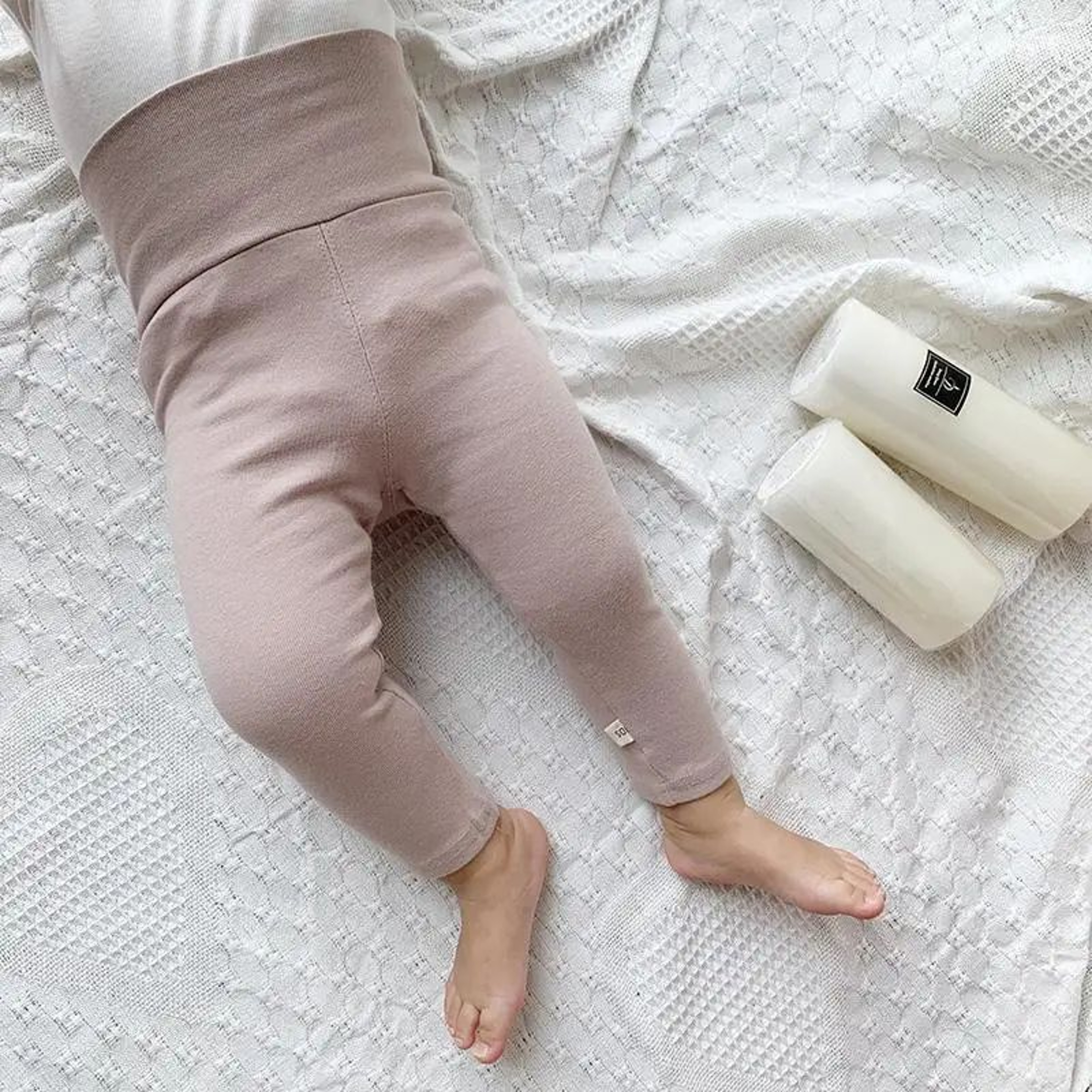 Soft Cotton Ribbed Baby Leggings For Boys And Girls Stretchy Full Length Casual Pants 0