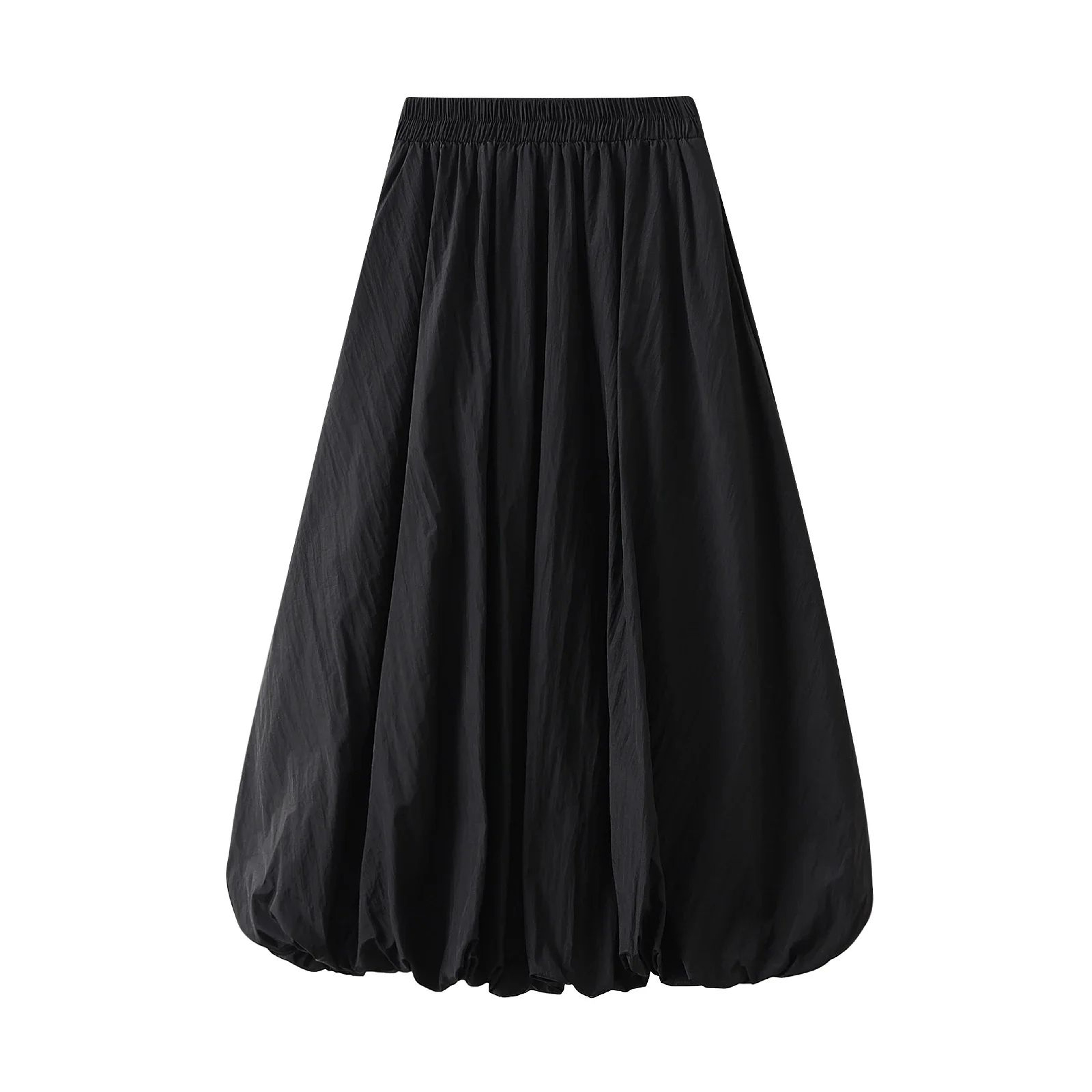 Womens Vintage High Waist Balloon Maxi Skirt Flowy ALine Y2K Puff Skirt 0