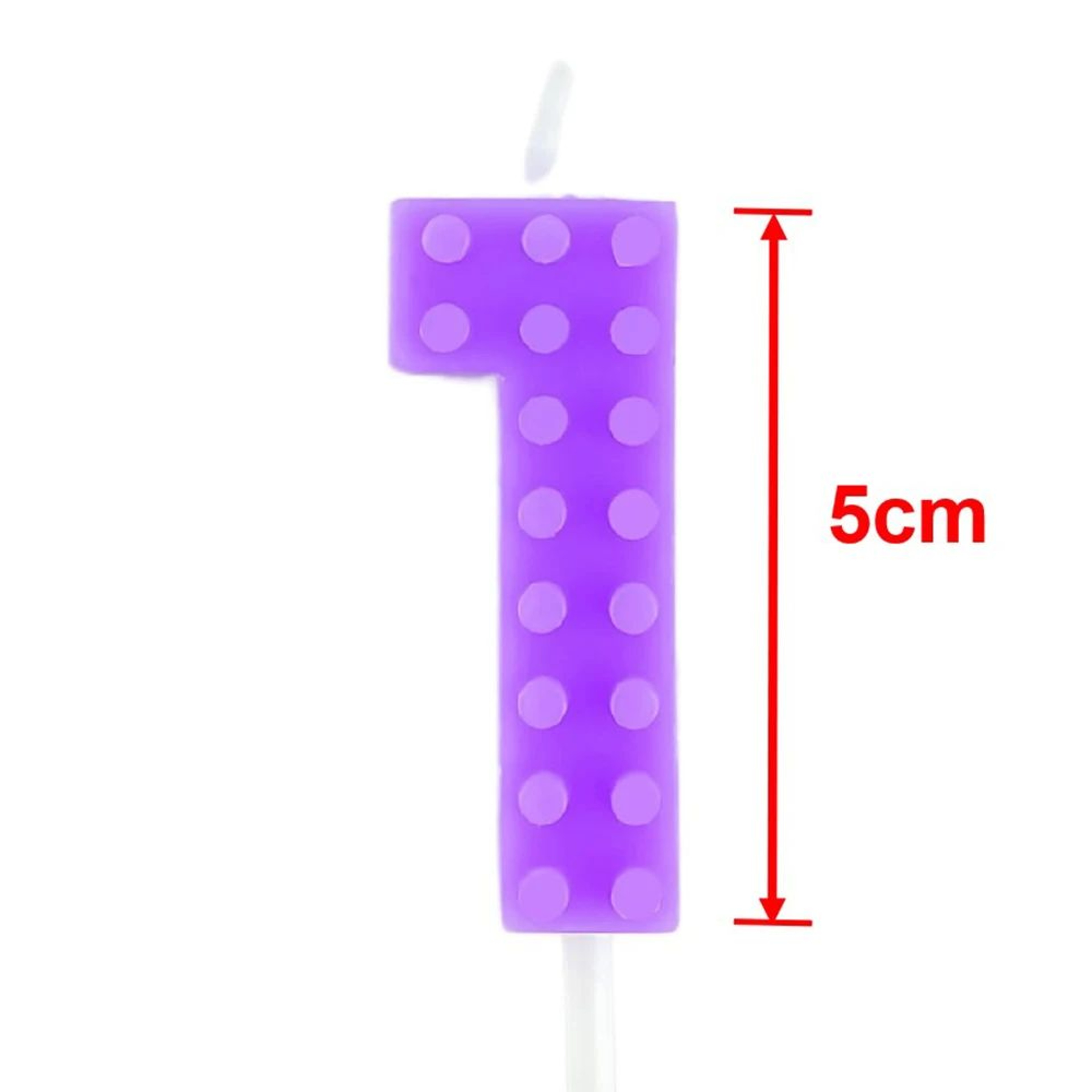 Colorful Pixel Block Number Birthday Candle 09 For Cakes And Cupcakes 12