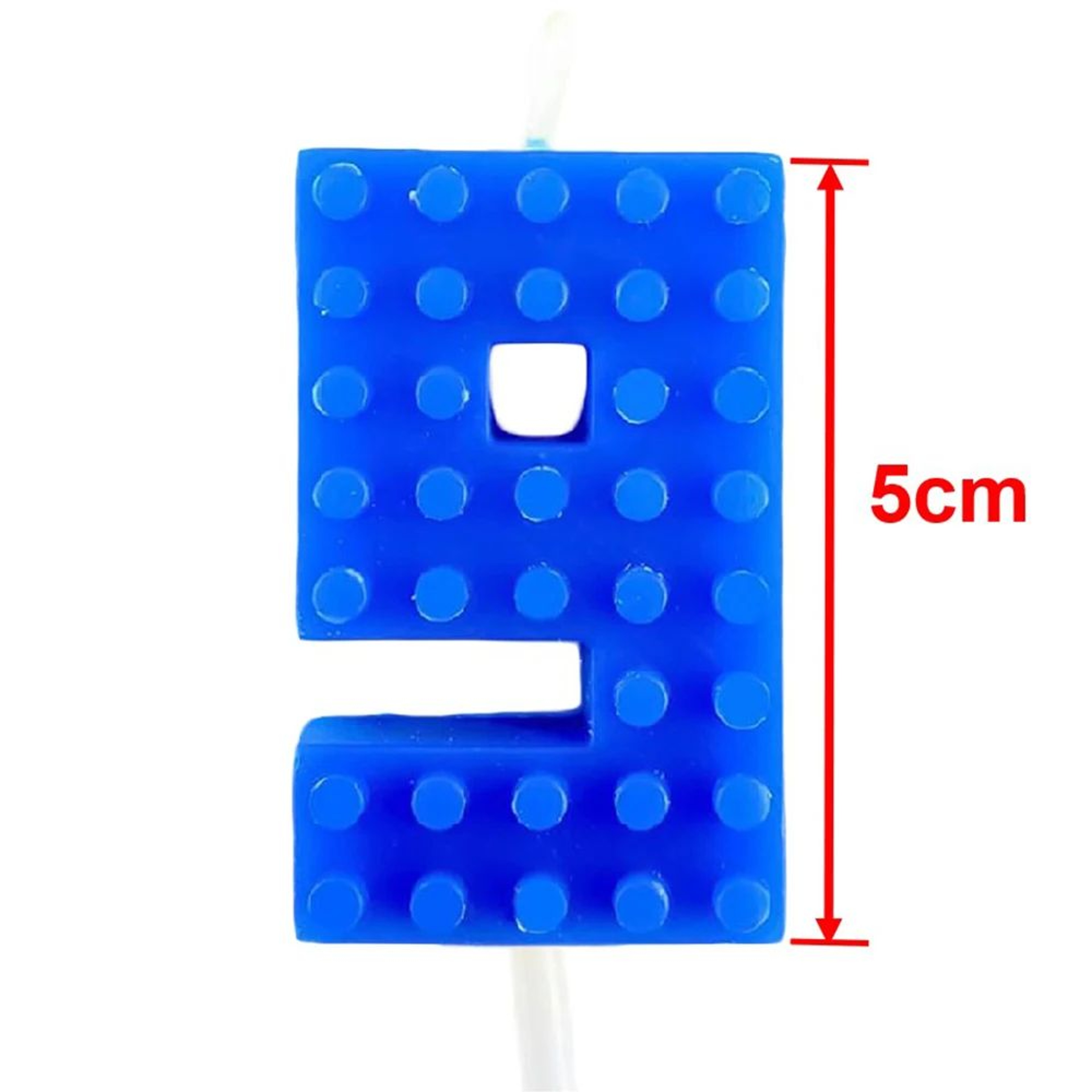 Colorful Pixel Block Number Birthday Candle 09 For Cakes And Cupcakes 11