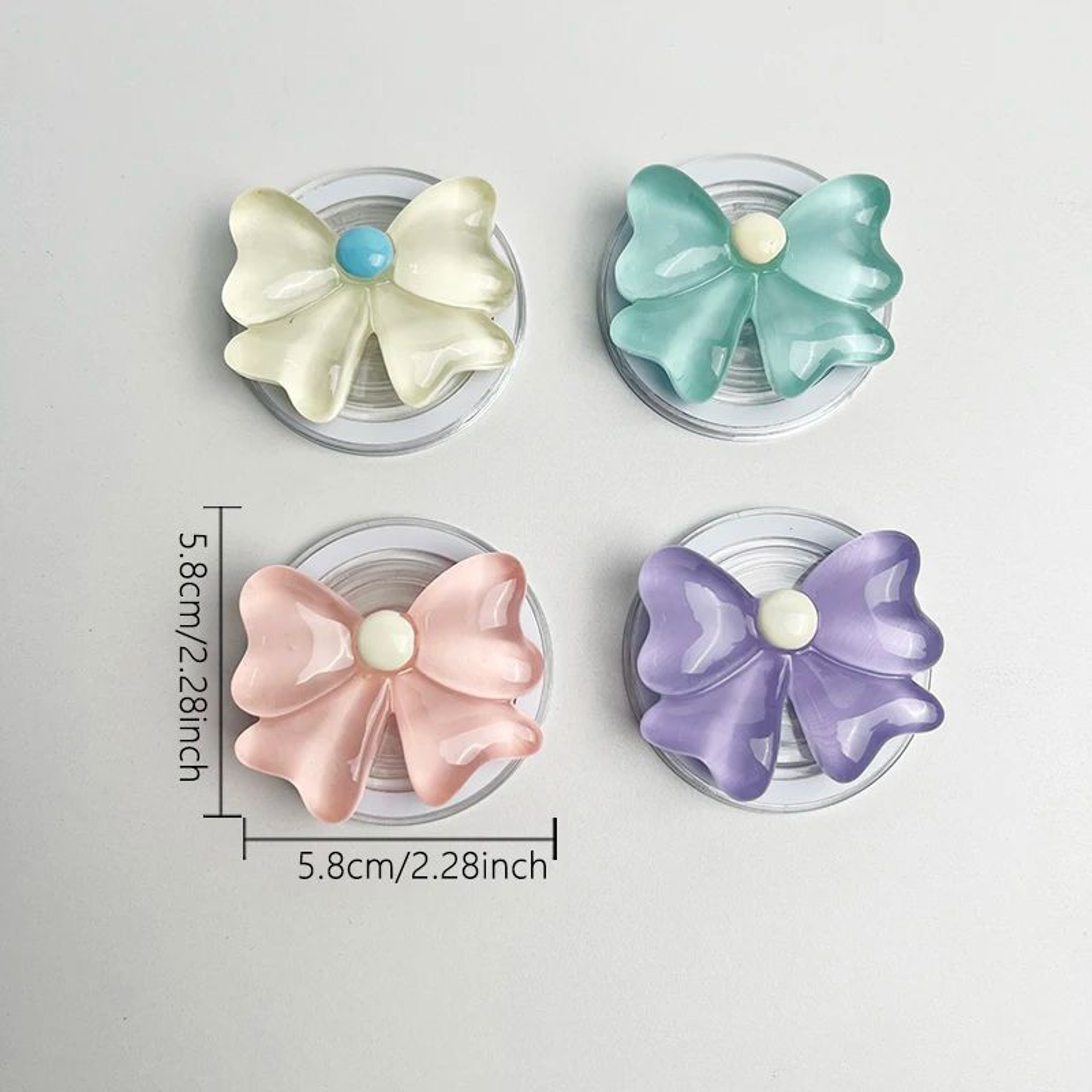 Cute Bow Magnetic Folding Phone Grip Holder For MagSafe 1