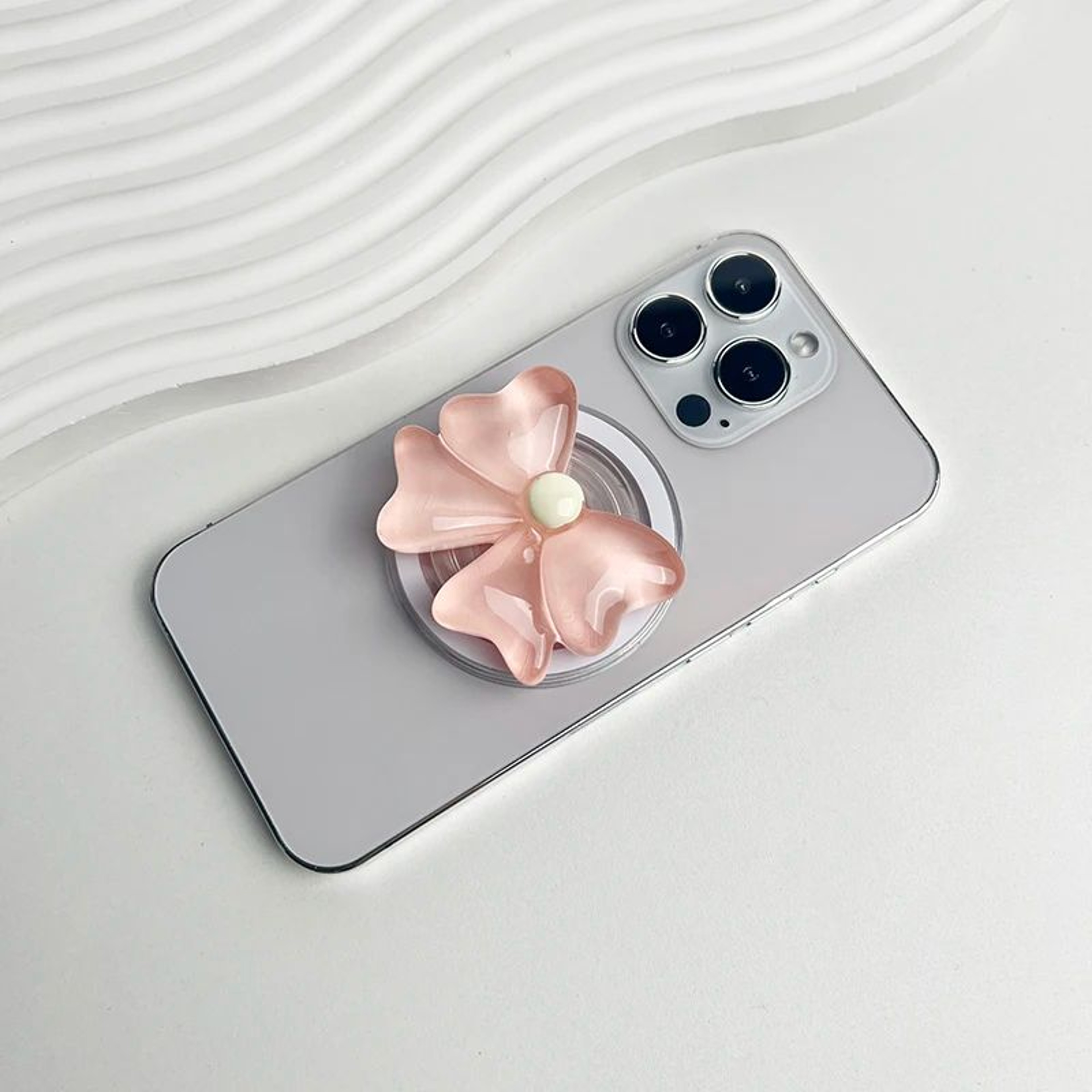 Cute Bow Magnetic Folding Phone Grip Holder For MagSafe 9