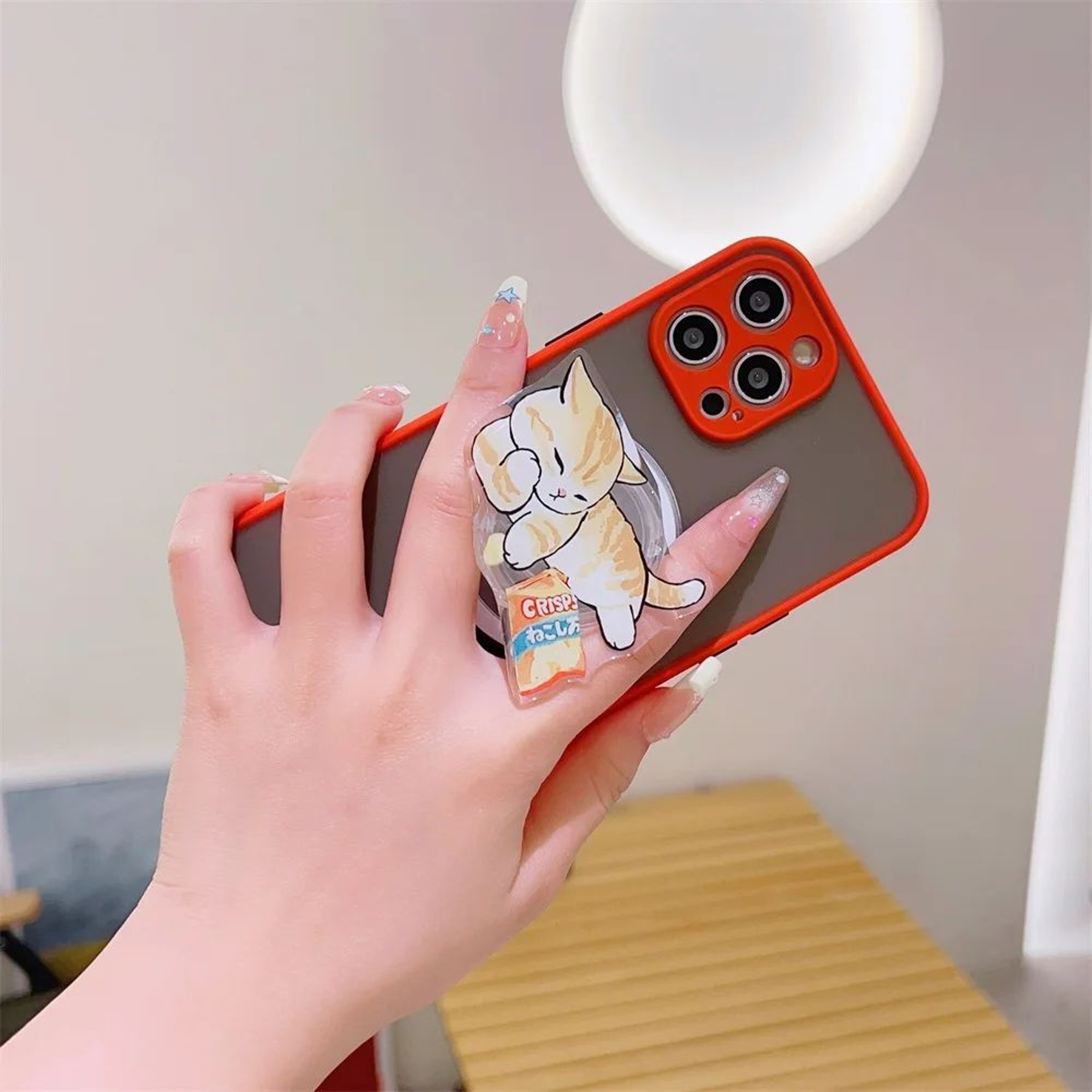 Cute Korean Cartoon Magnetic MagSafe Phone Grip And Foldable Stand 2