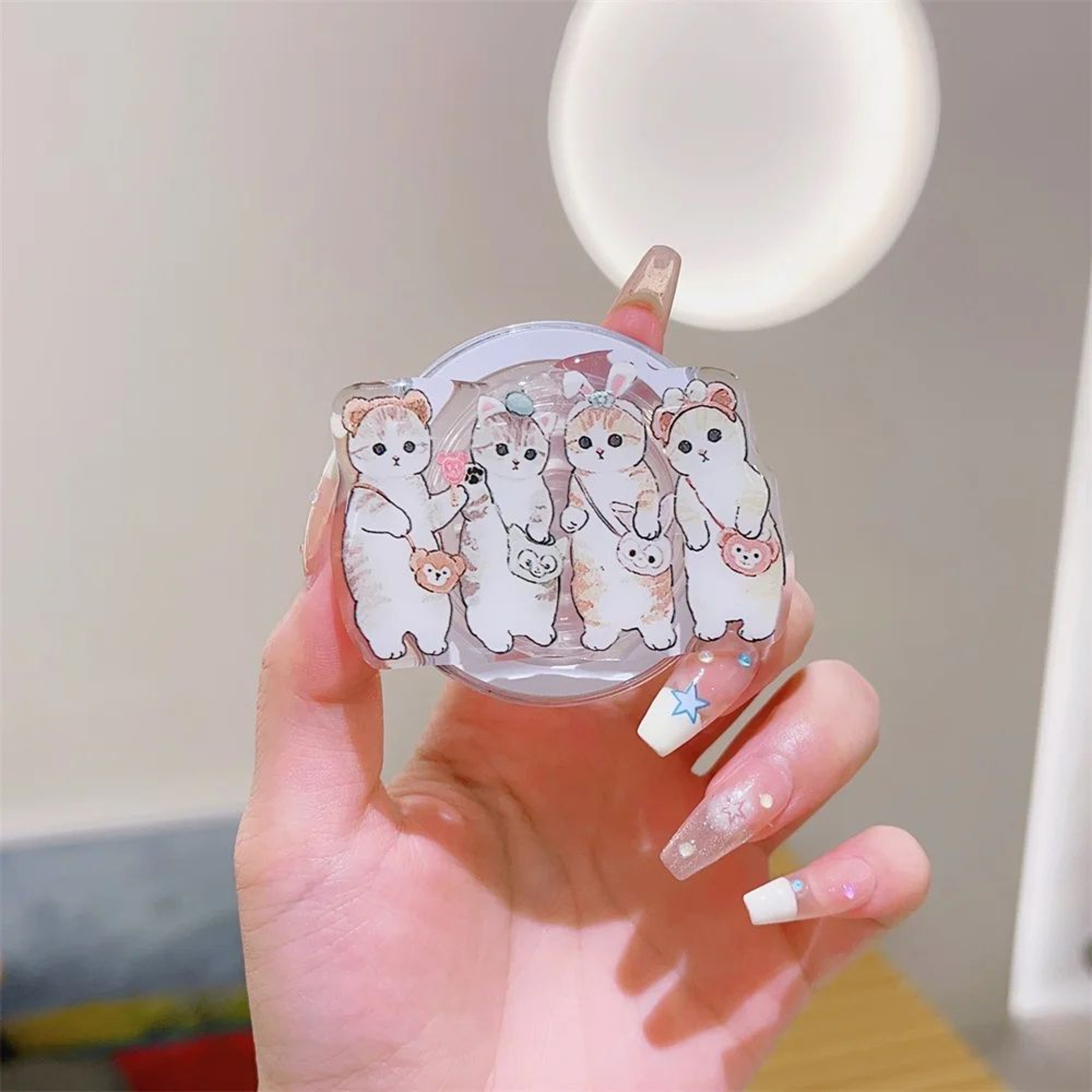 Cute Korean Cartoon Magnetic MagSafe Phone Grip And Foldable Stand 9