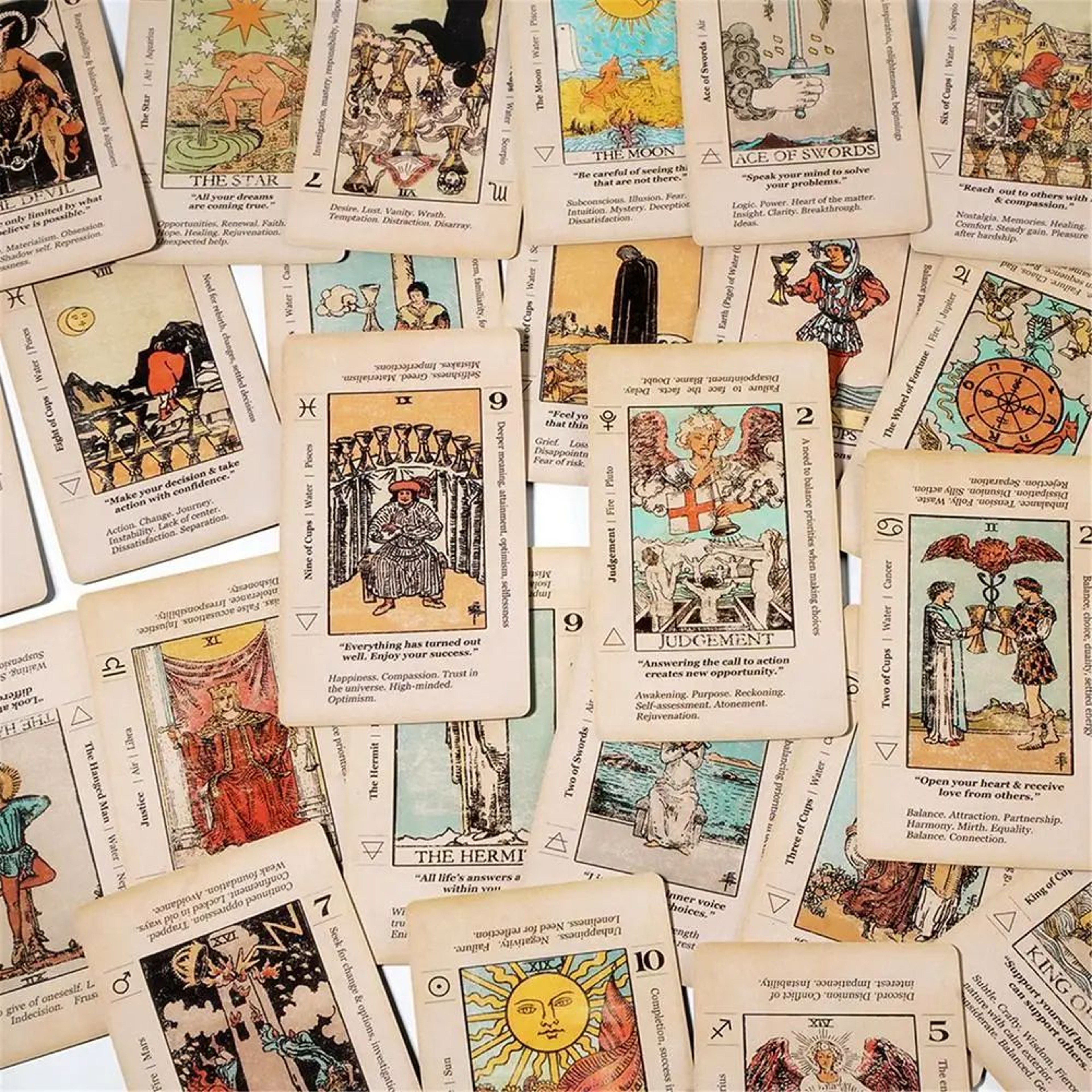 78 Card Beginner Tarot Deck With Meanings And Upright Reversed Keywords 3