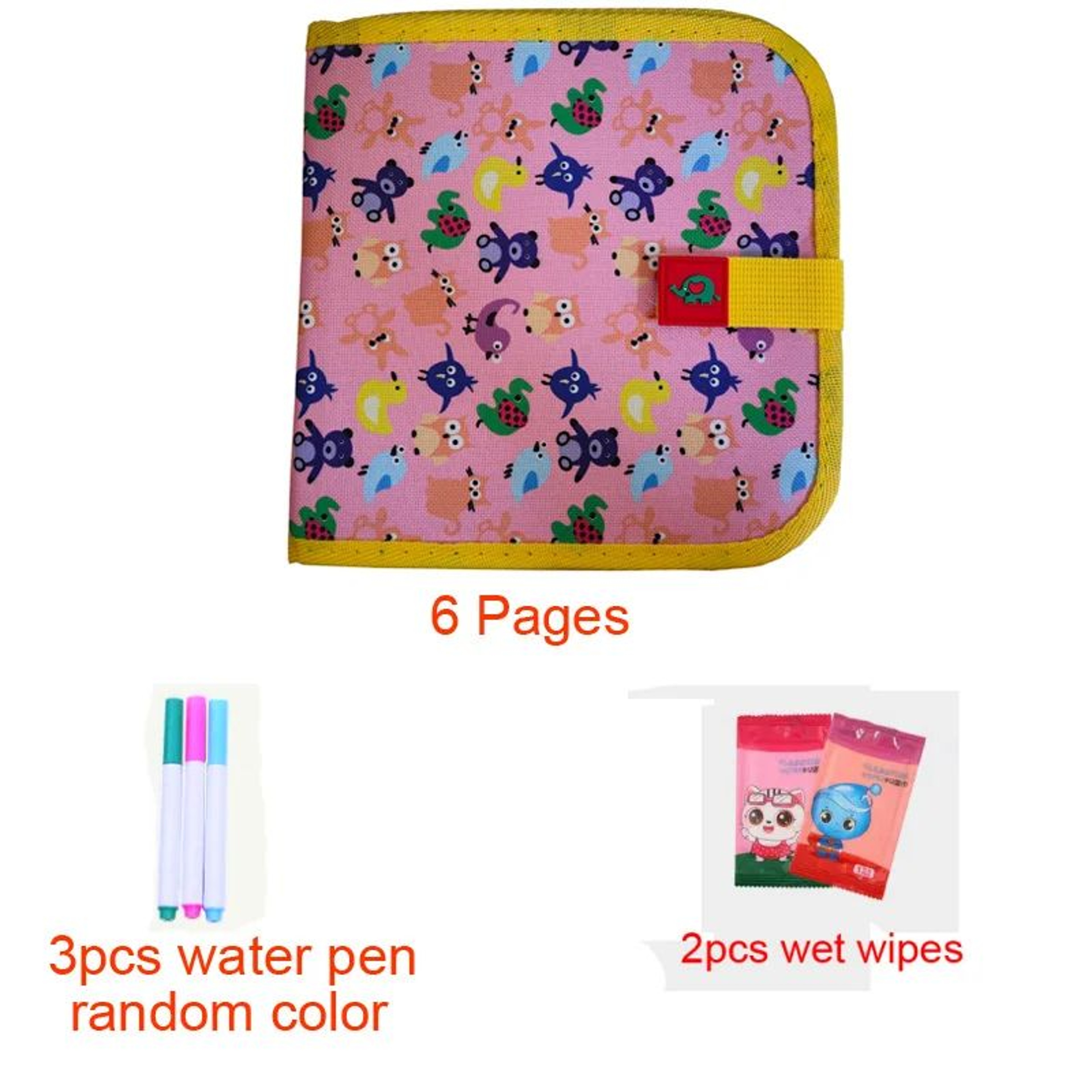 Reusable Erasable Doodle Book For Kids Portable Cartoon Drawing And Writing Activity Set 4