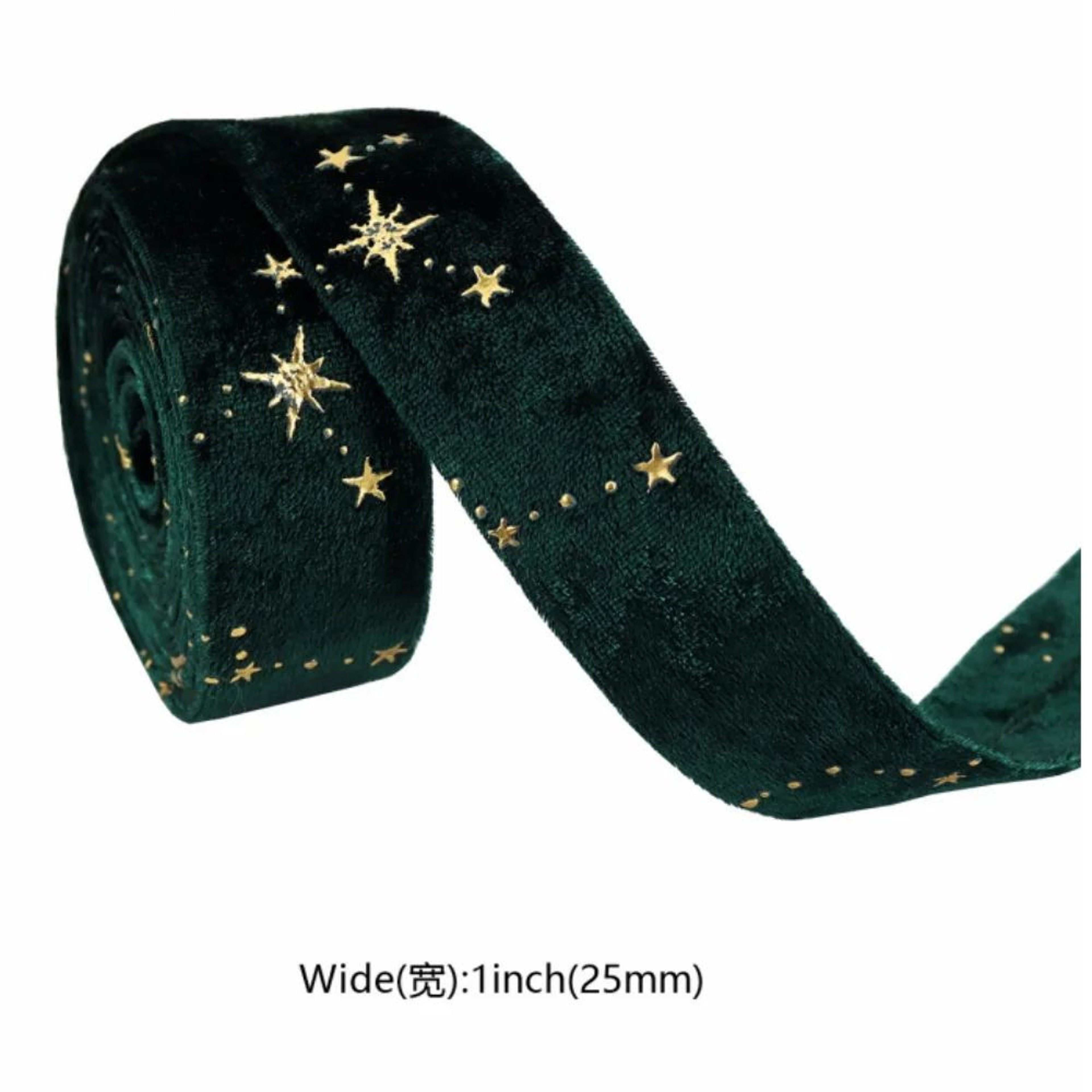 DoubleSided Star Velvet Ribbon For Gift Wrapping Wedding Bouquets And Christmas Decorations 17