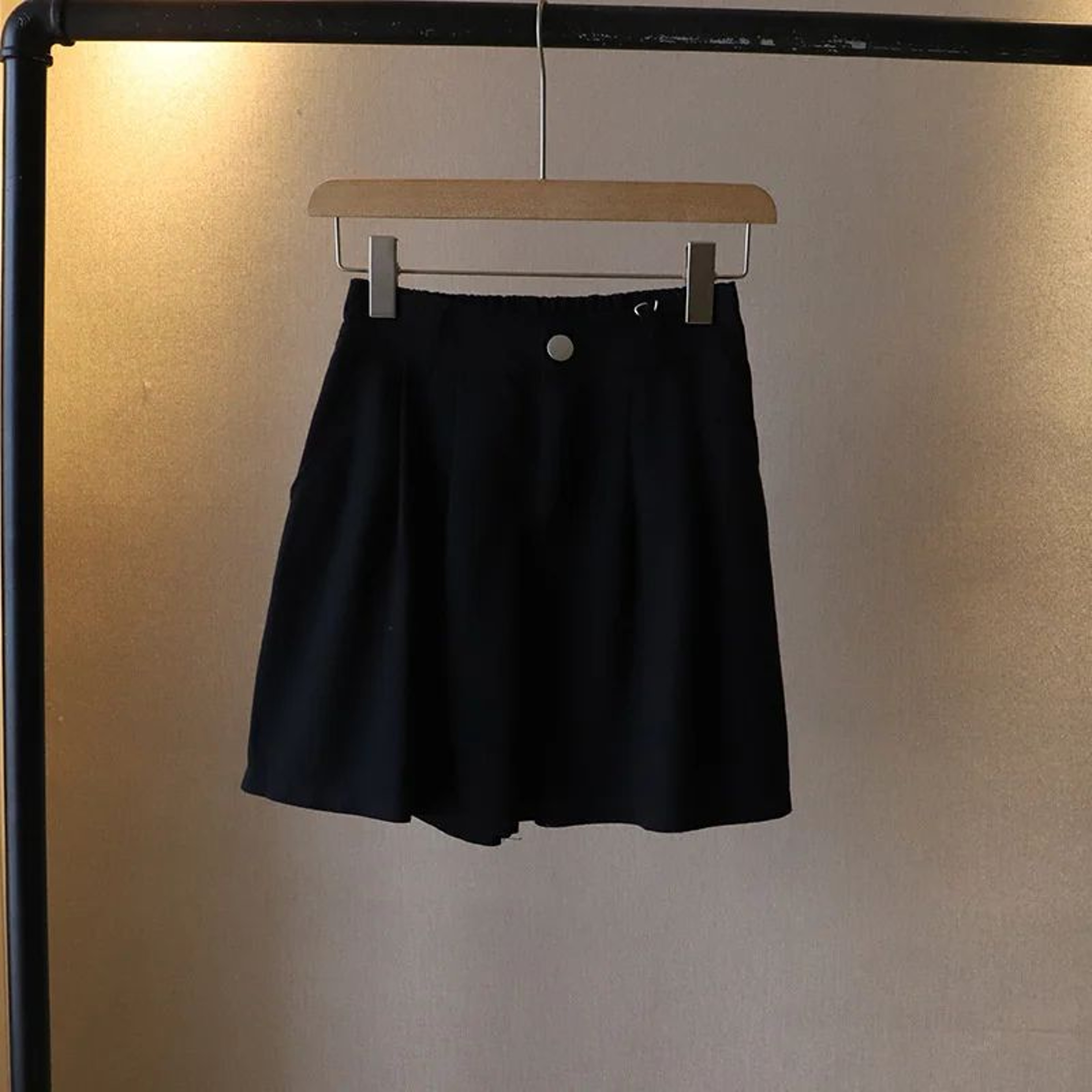 Womens High Waist Washed Cotton Shorts  Loose Wide Leg Summer Casual Pants 10