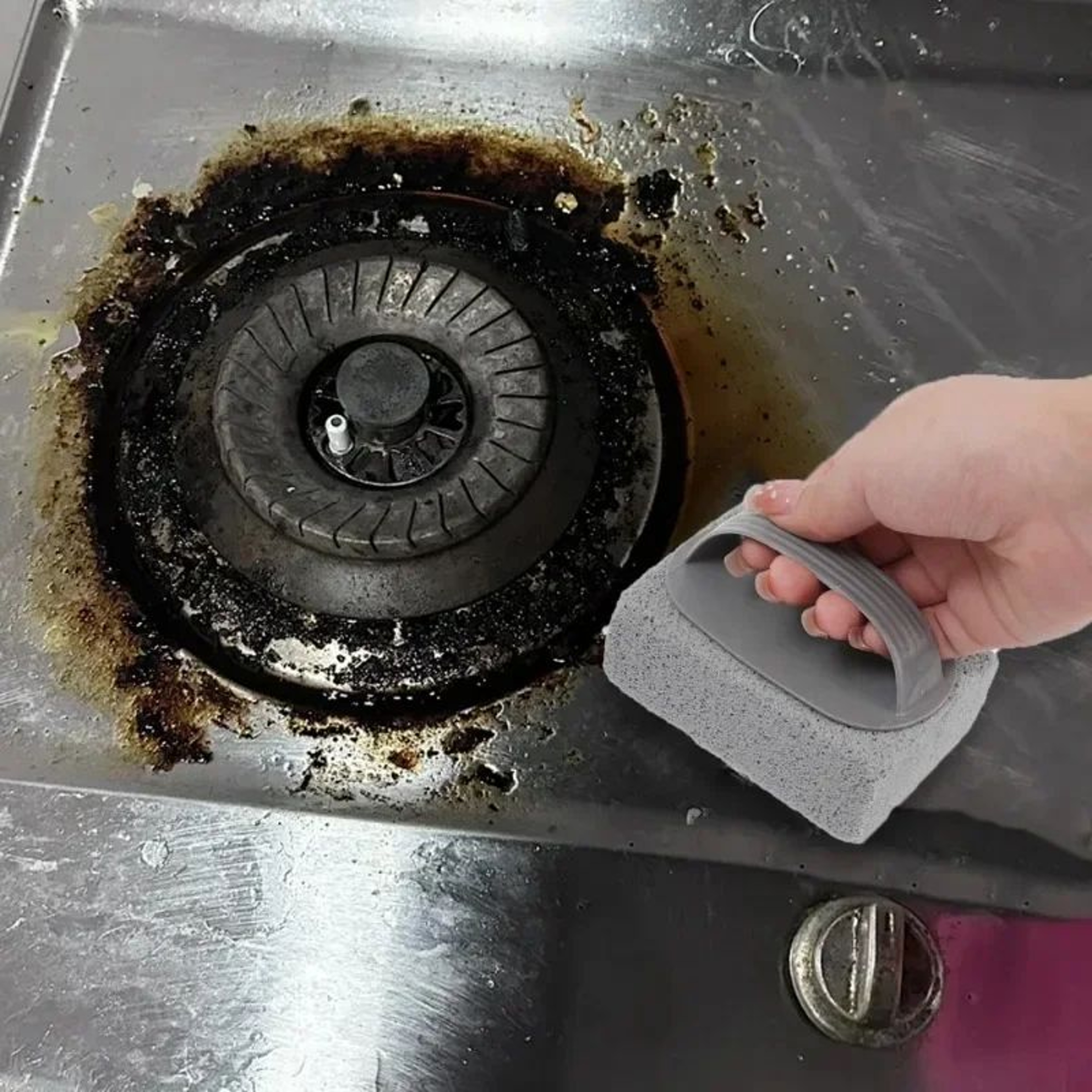 MultiPurpose Pumice Stone Cleaning Brush For Pool Tiles Sinks And Tough Stains 2