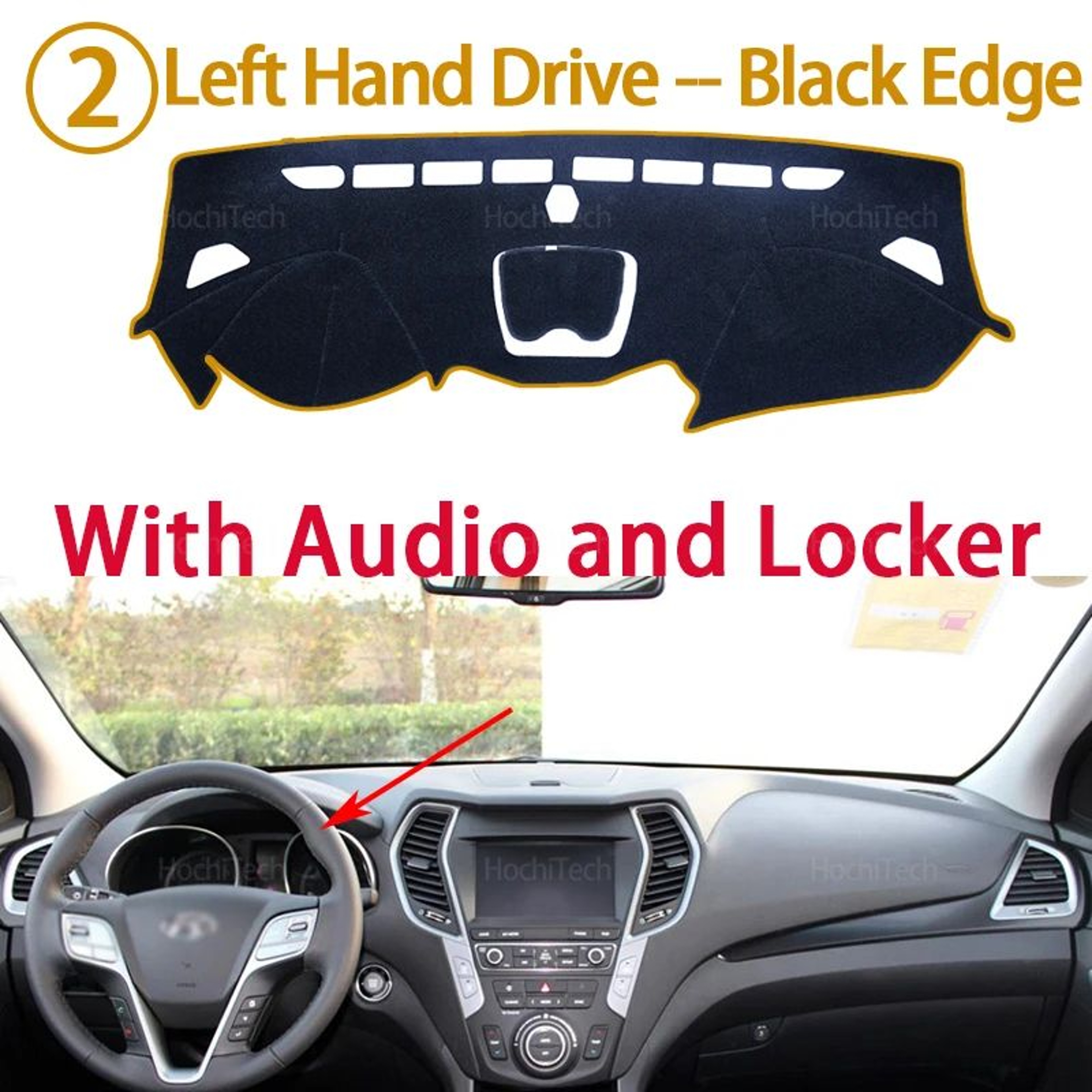 Hyundai Santa Fe 20132018 Dashboard Cover Sun Protection Dash Mat 4