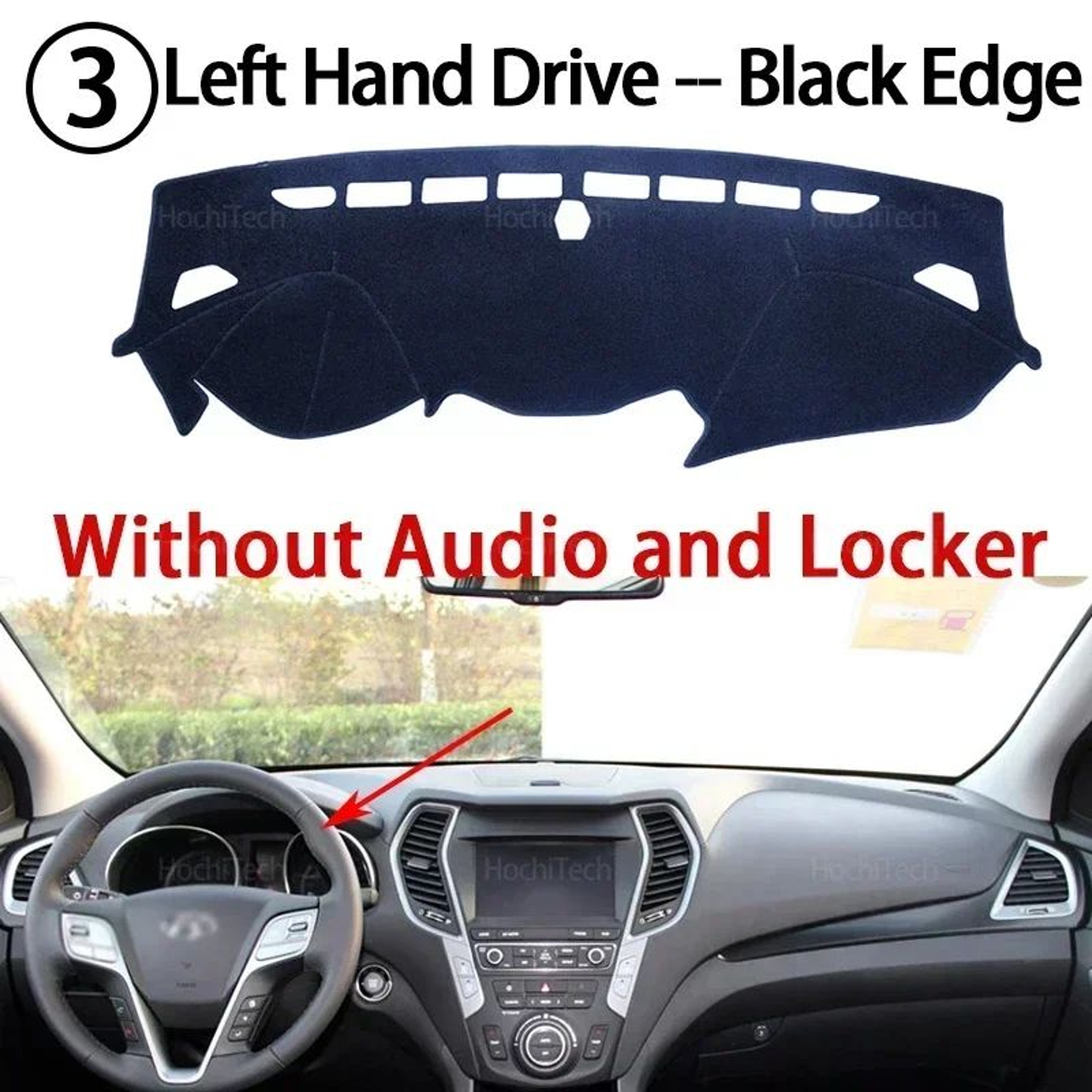 Hyundai Santa Fe 20132018 Dashboard Cover Sun Protection Dash Mat 5