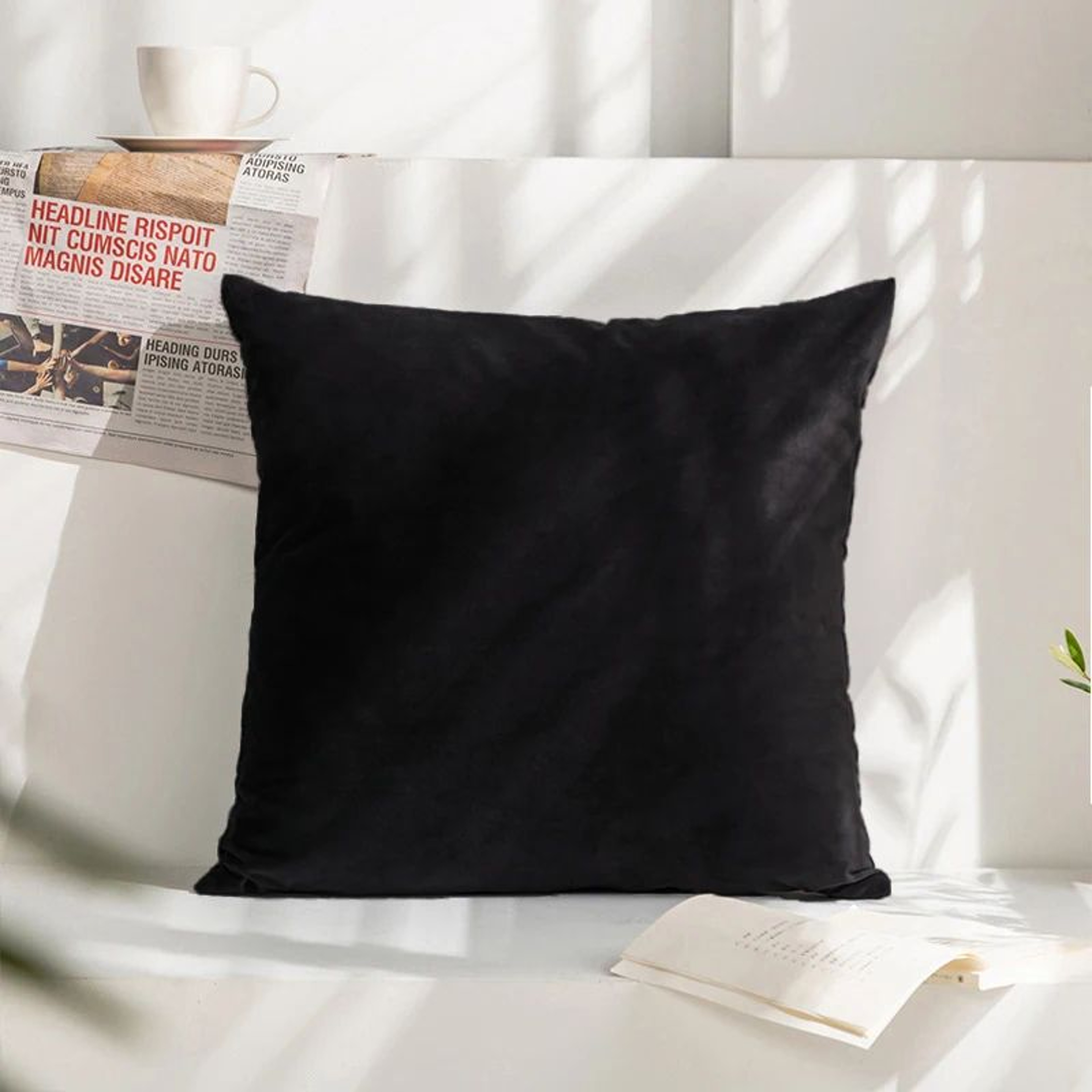 Soft Gray Velvet Cushion Cover For Sofa And Living Room Decor 6