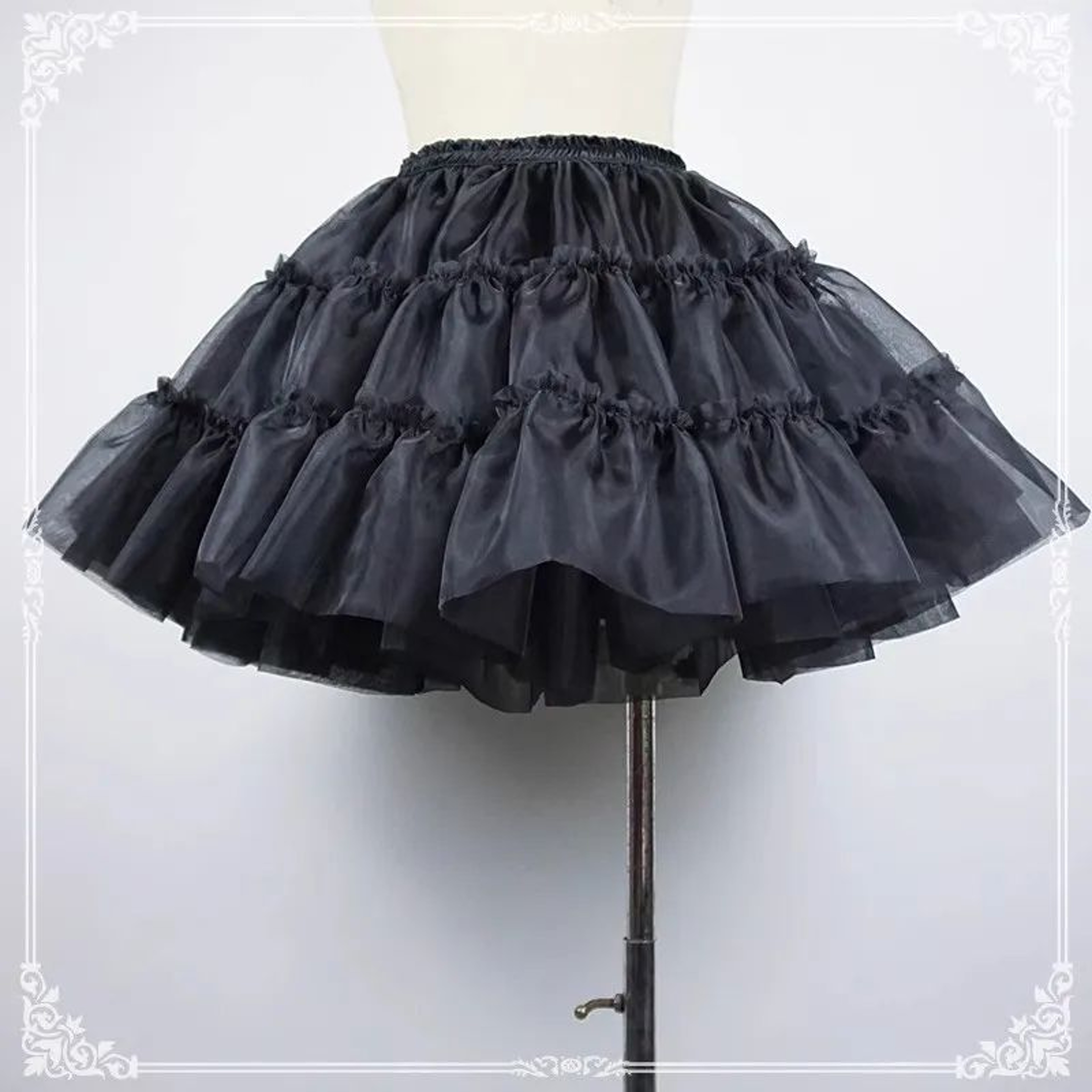 Short Tulle Petticoat Crinoline Skirt For Women  Fluffy Rockabilly Underskirt 1