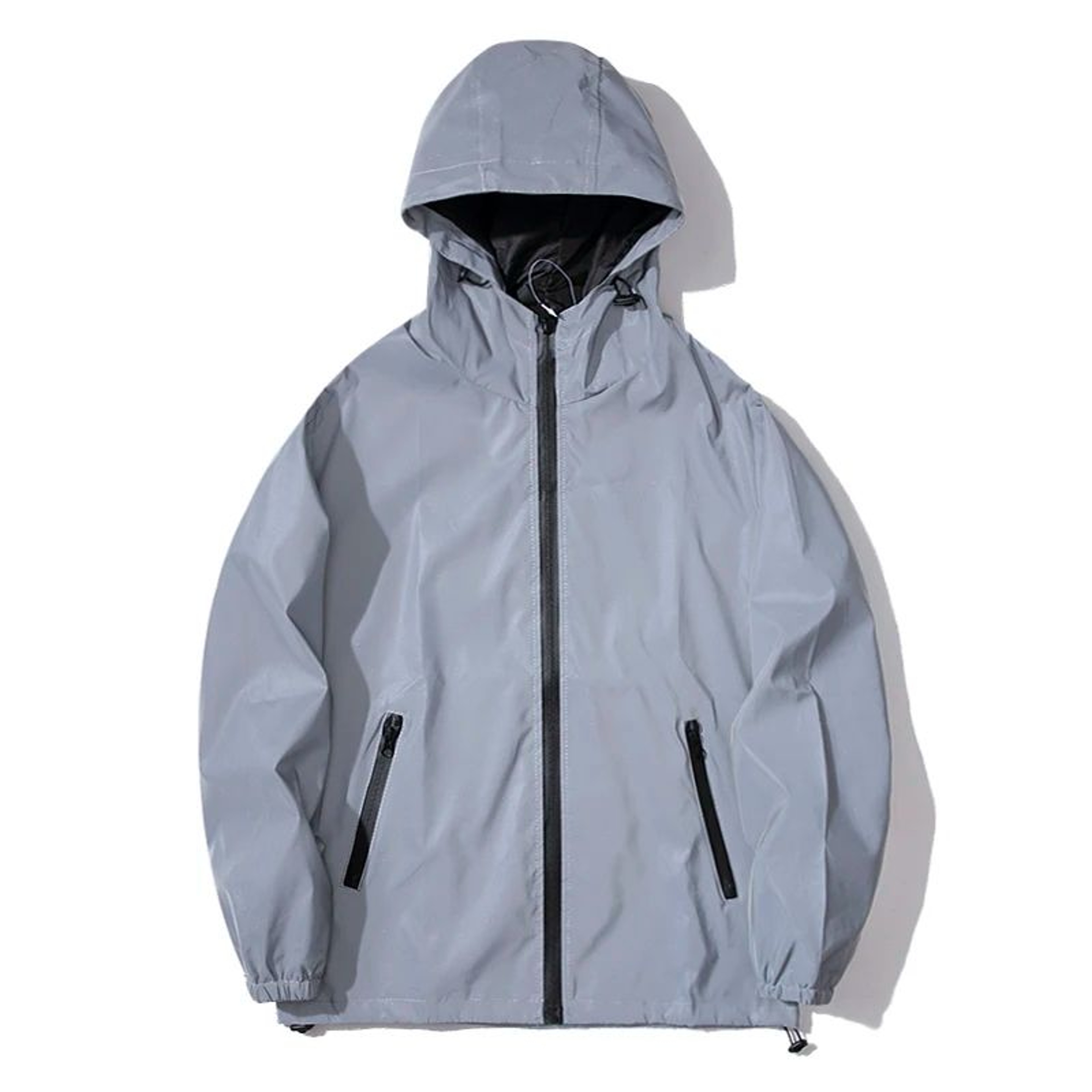 Mens Reflective Waterproof Hooded Windbreaker Jacket 4