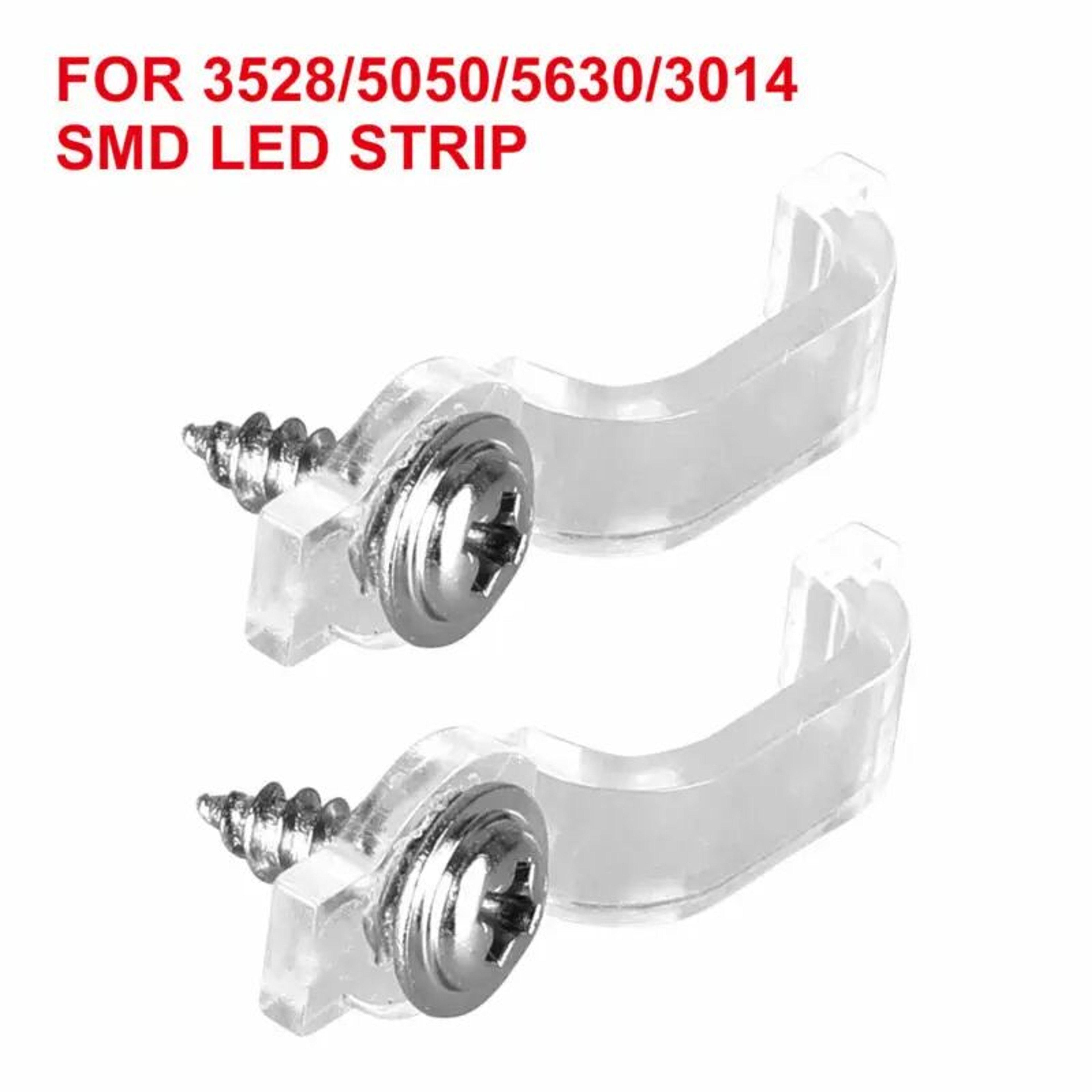50100PCS LED Strip Mounting Clips With Screws For 5050 LED Light Strips 1