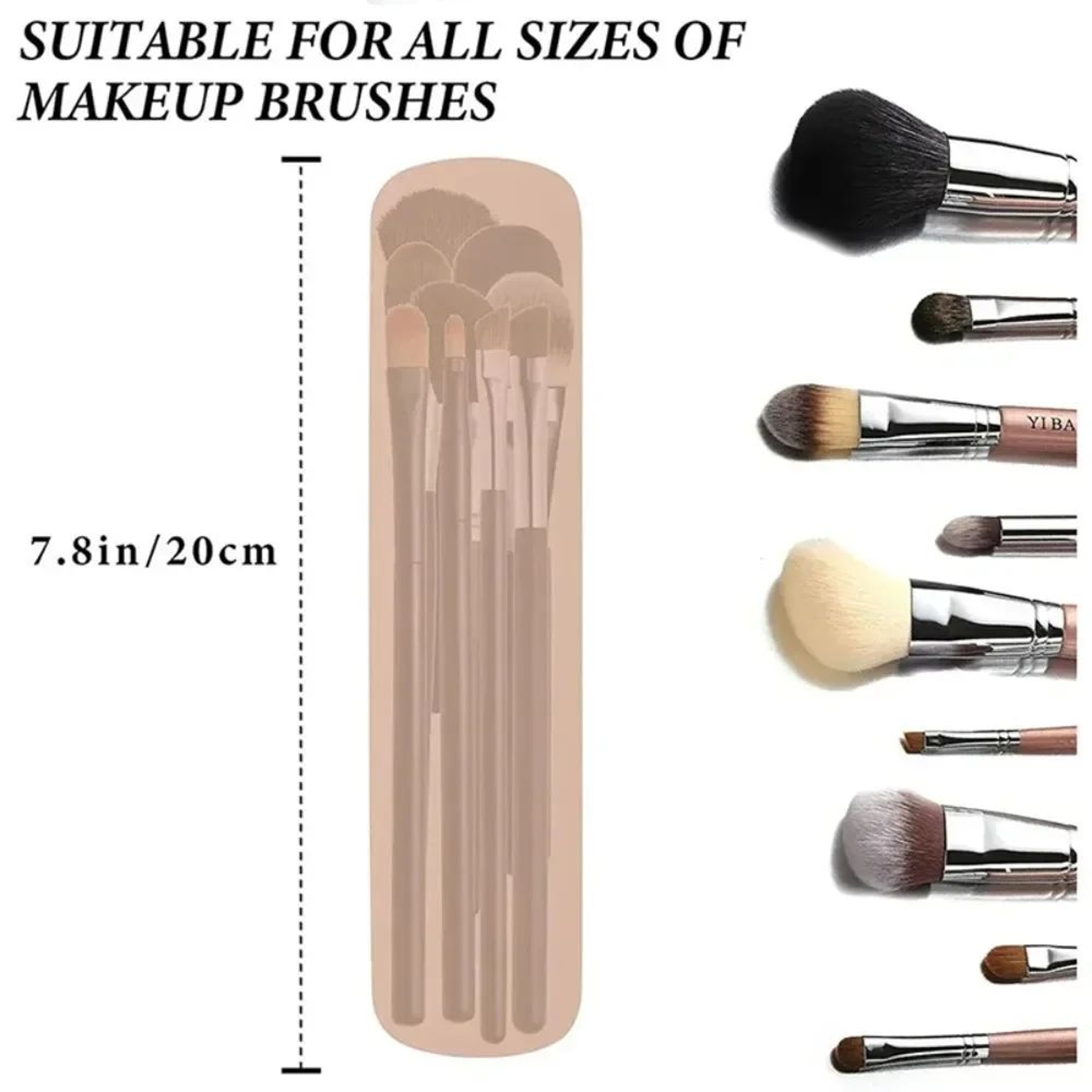 Portable Silicone Makeup Brush Holder Waterproof Travel Cosmetic Organizer 4