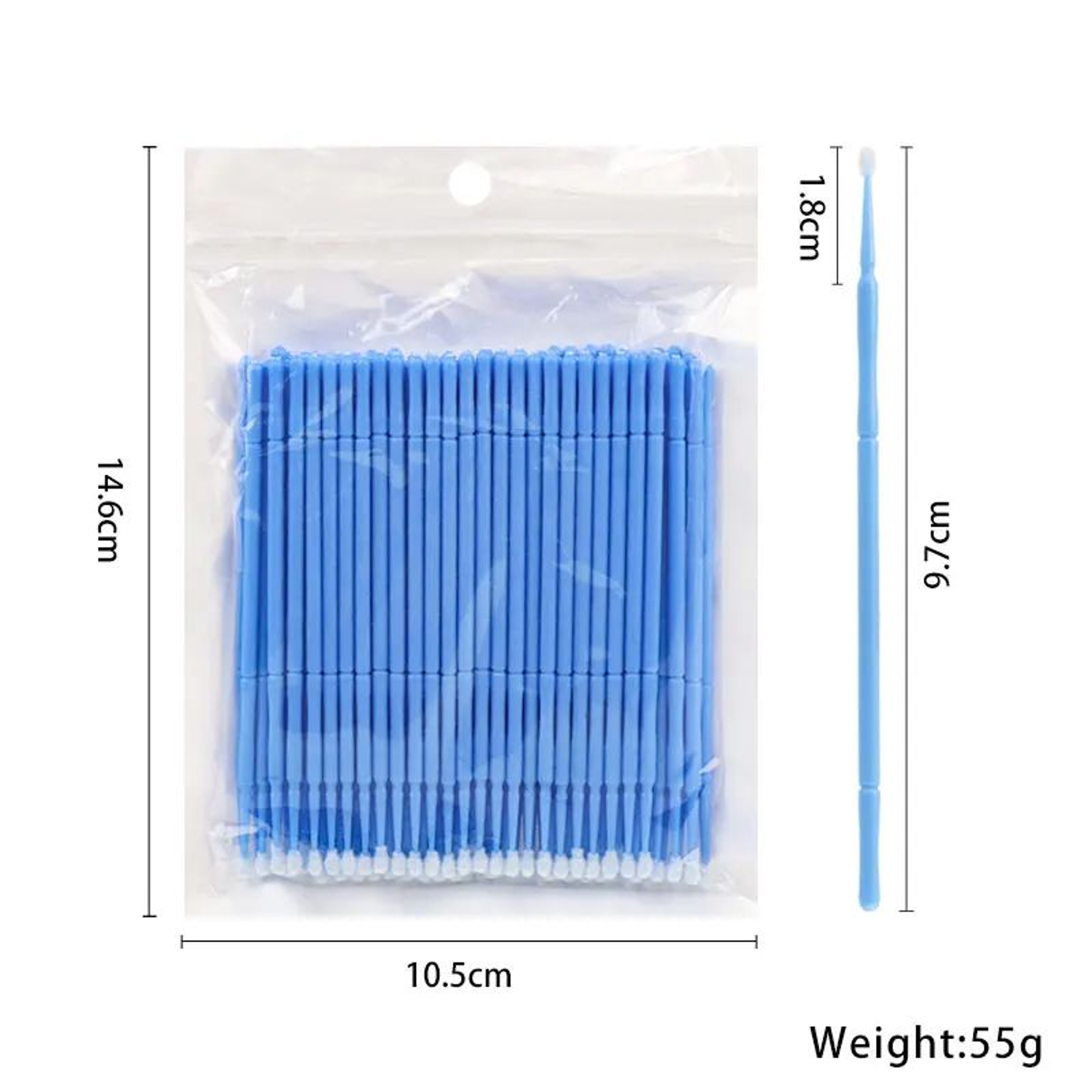 100PCS Bamboo Eyelash Extension Cleaning Swabs And Precision Glue Remover Applicators 4