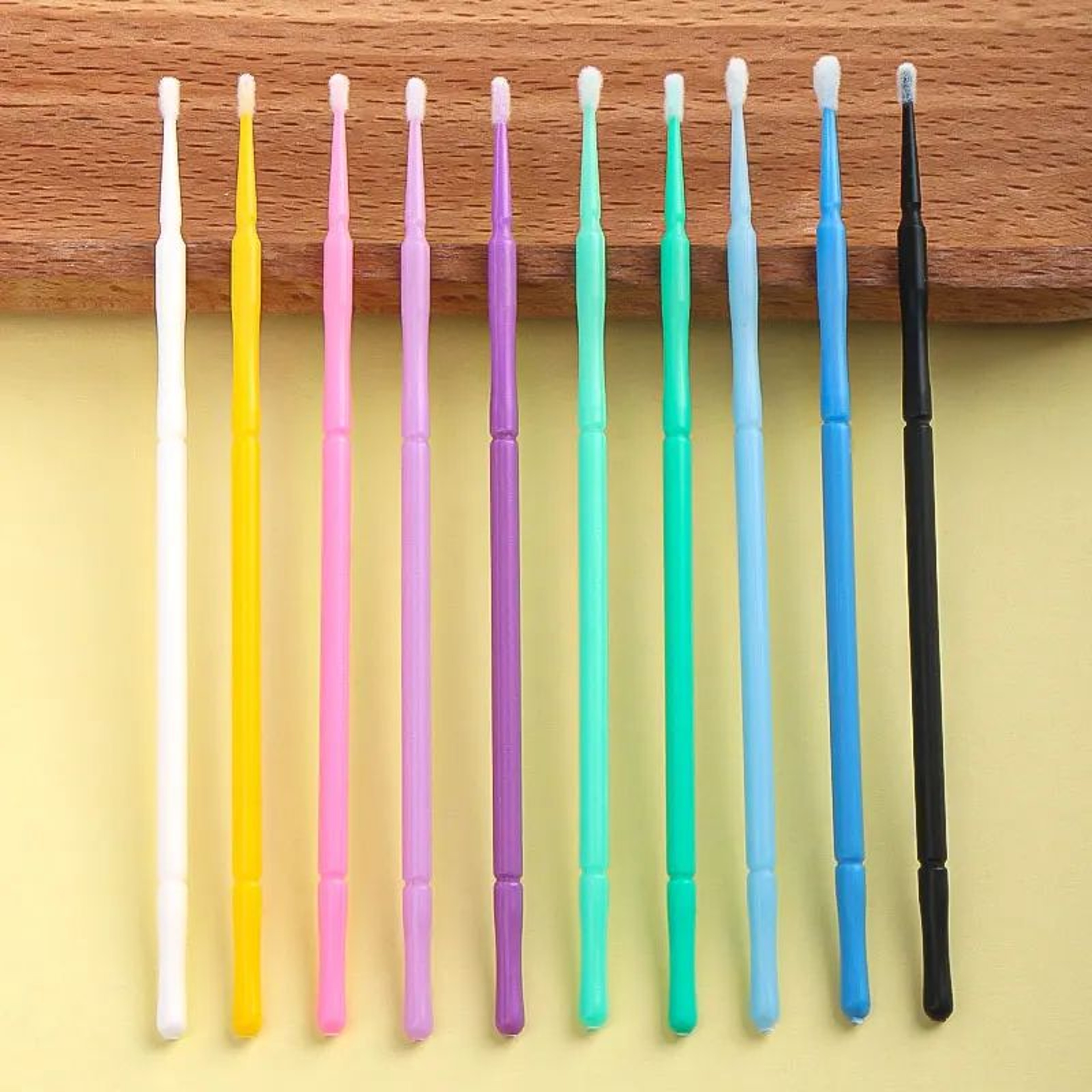100PCS Bamboo Eyelash Extension Cleaning Swabs And Precision Glue Remover Applicators 3