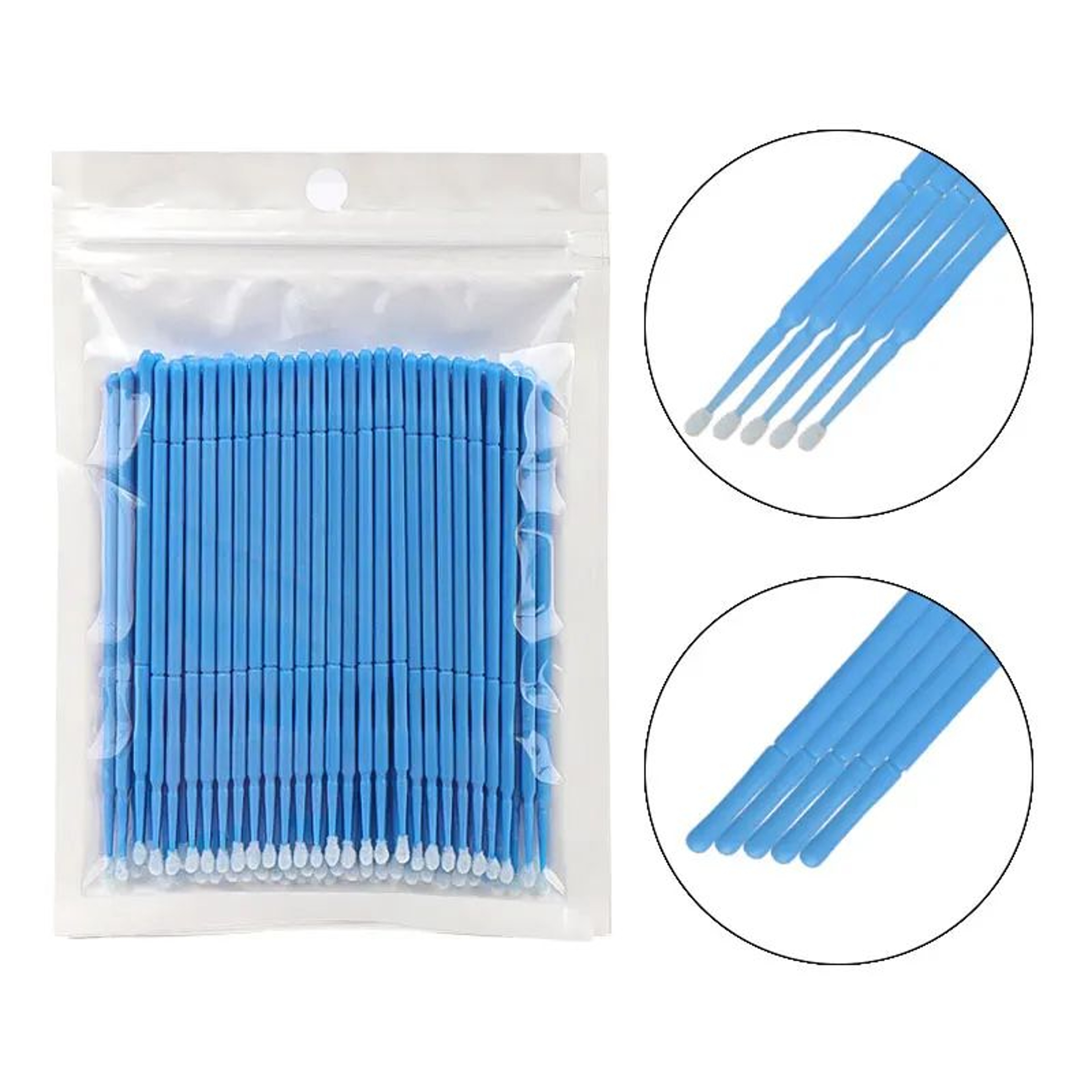100PCS Bamboo Eyelash Extension Cleaning Swabs And Precision Glue Remover Applicators 8