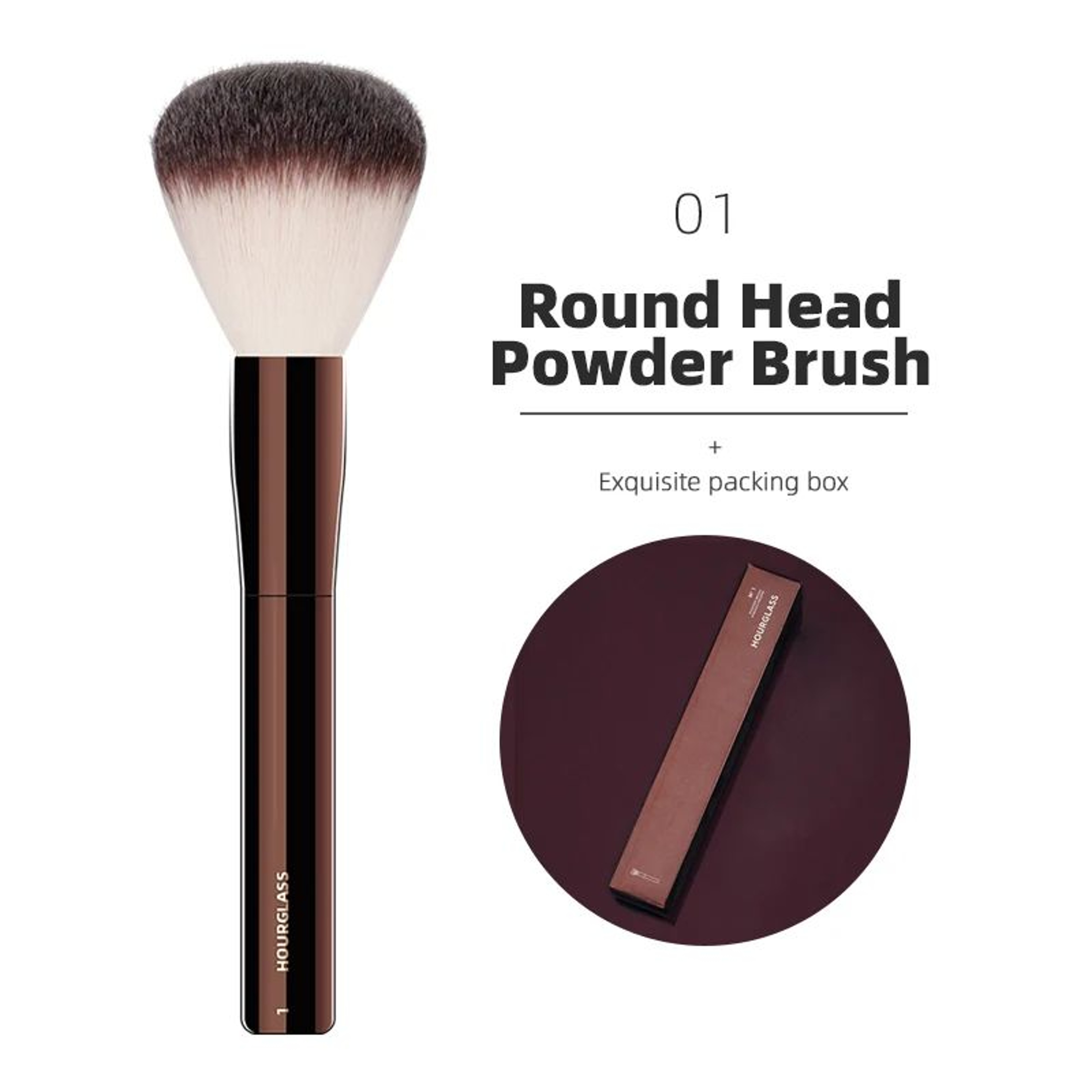 Hourglass Style Makeup Brushes For Foundation Powder Blush And Eye Makeup 17