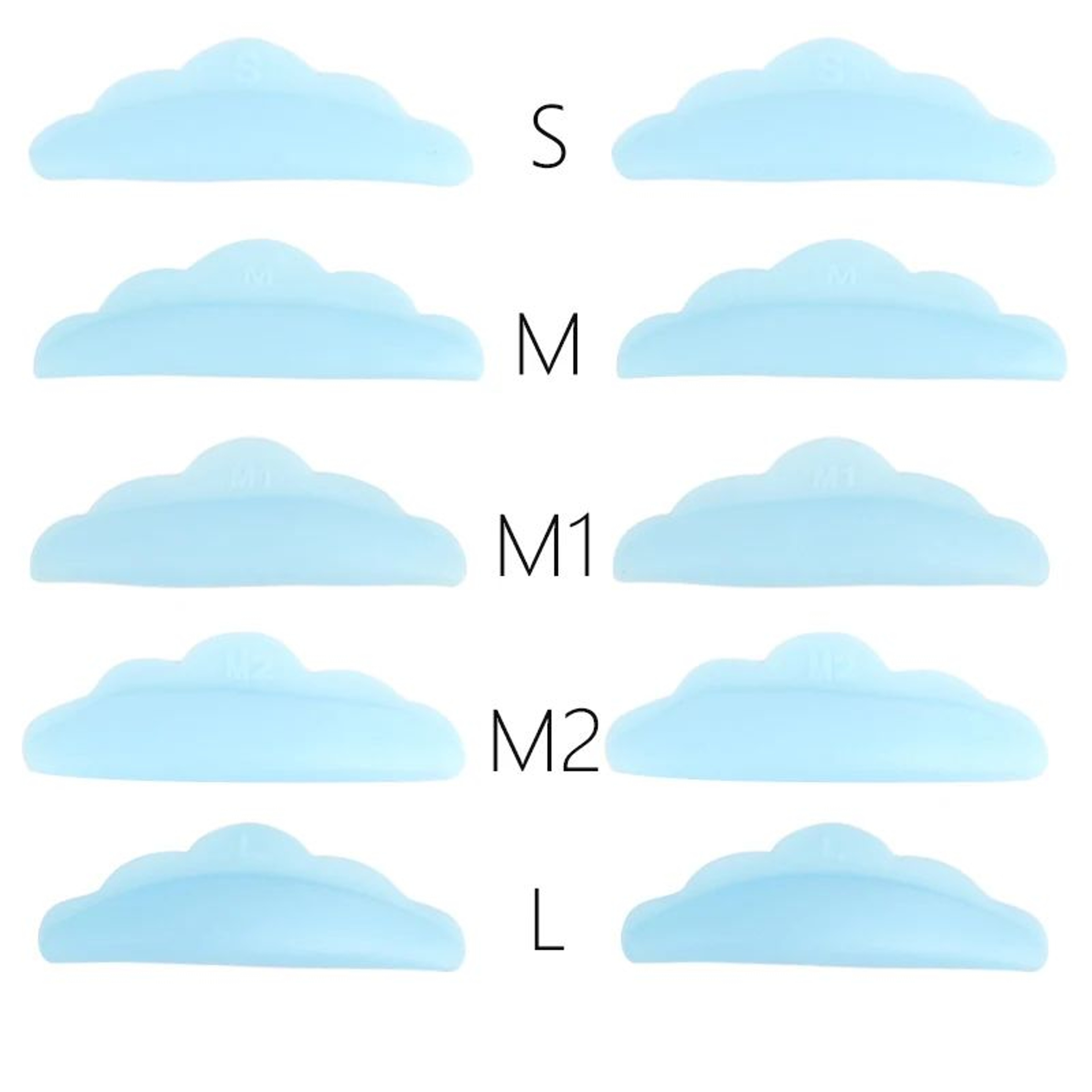 5 Pairs Silicone Eyelash Lift Shields 3D Lash Perm Pads For Natural Curling 7