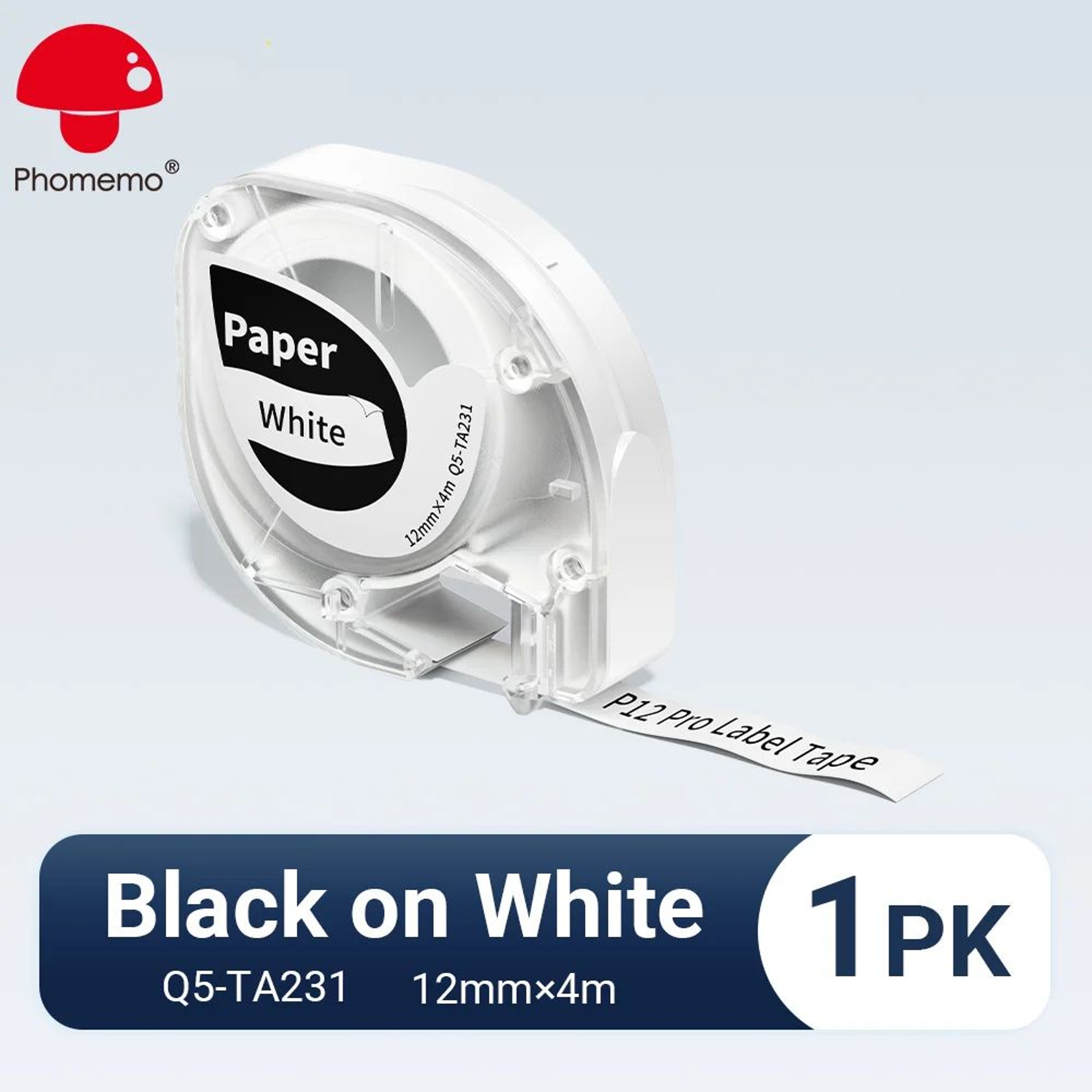Compatible Replacement Label Maker Tape For Phomemo P12 P12 Pro And DYMO LetraTag 20