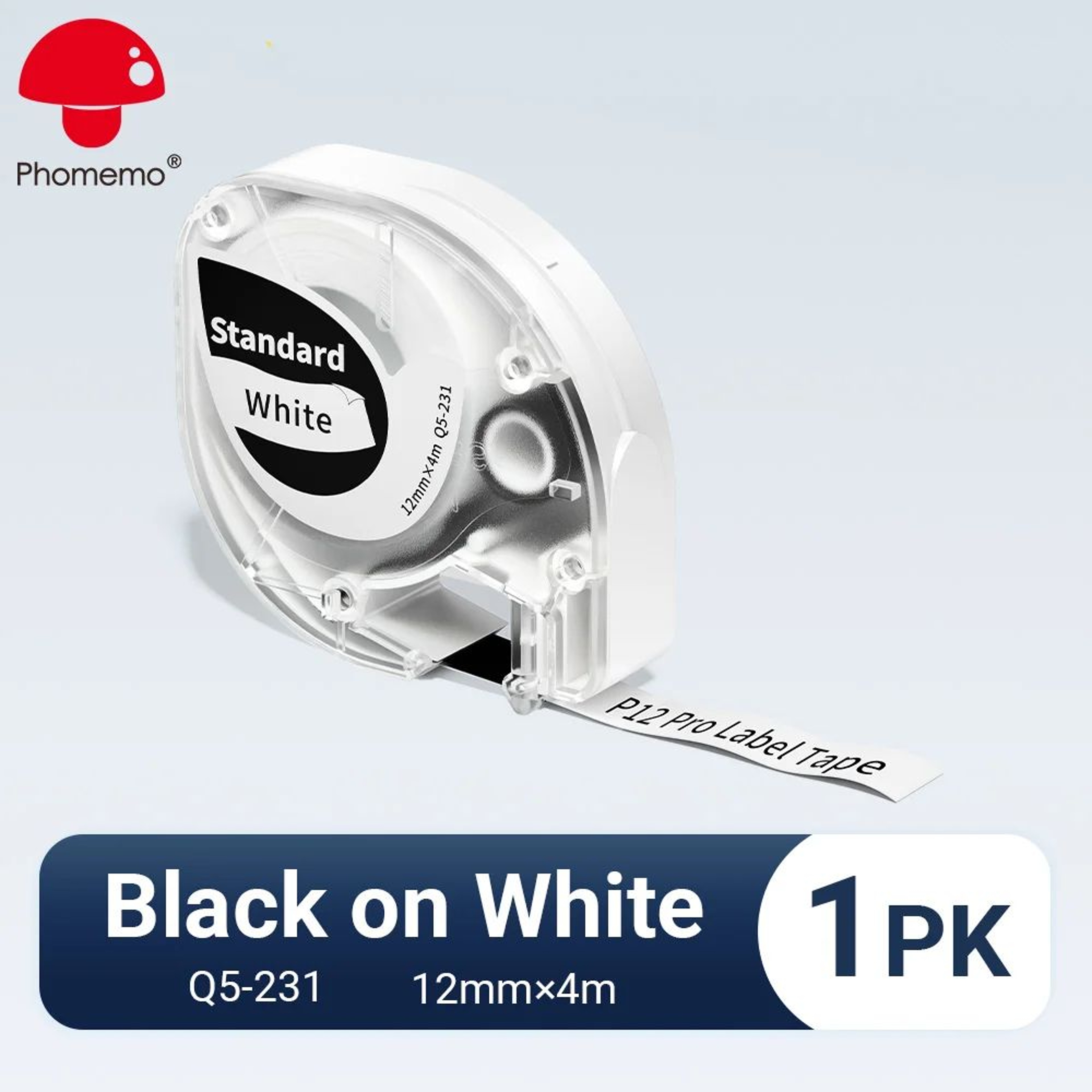 Compatible Replacement Label Maker Tape For Phomemo P12 P12 Pro And DYMO LetraTag 6