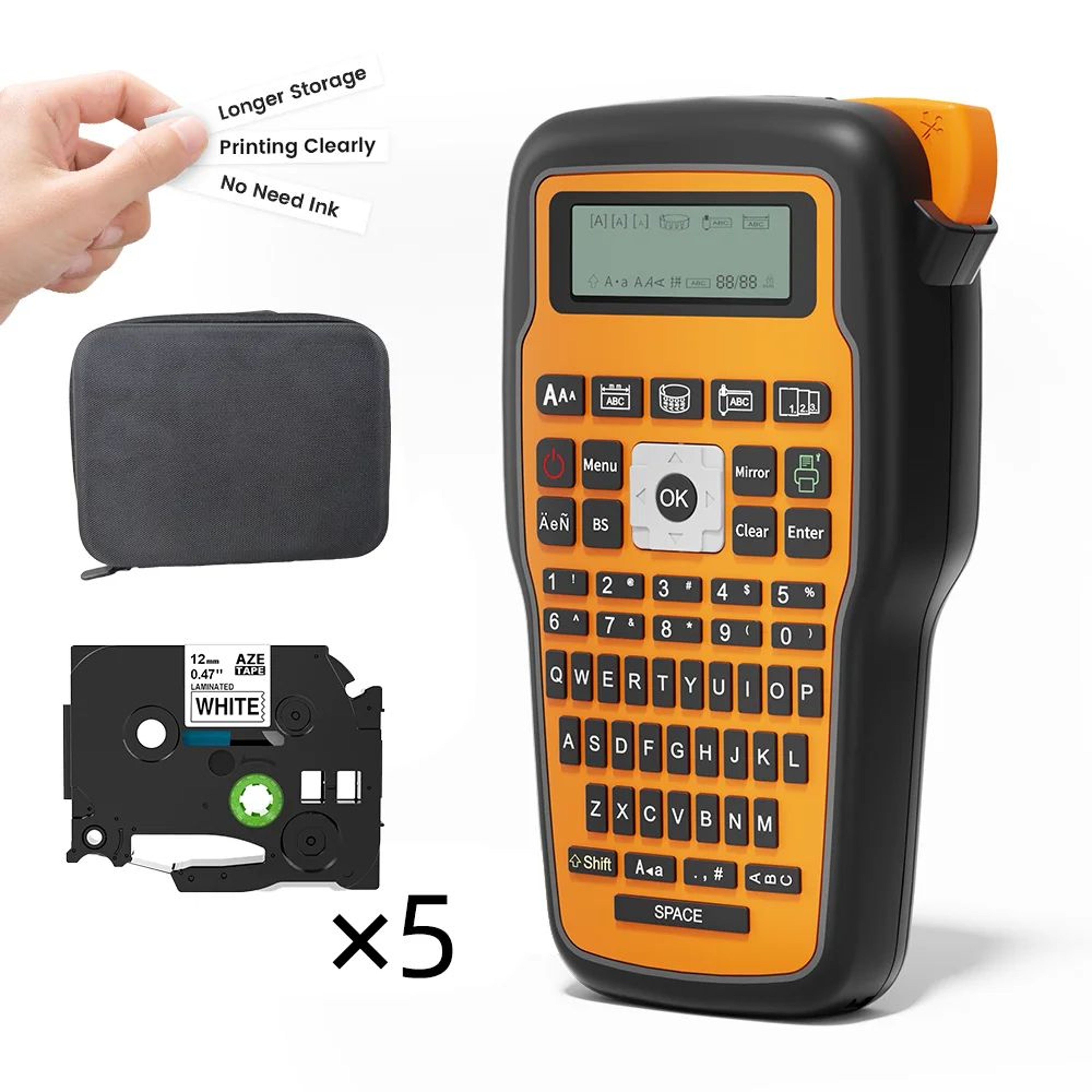 E1000 PRO Label Printer Storage Case For Printer Label Tapes And Heat Shrink Tubing 17
