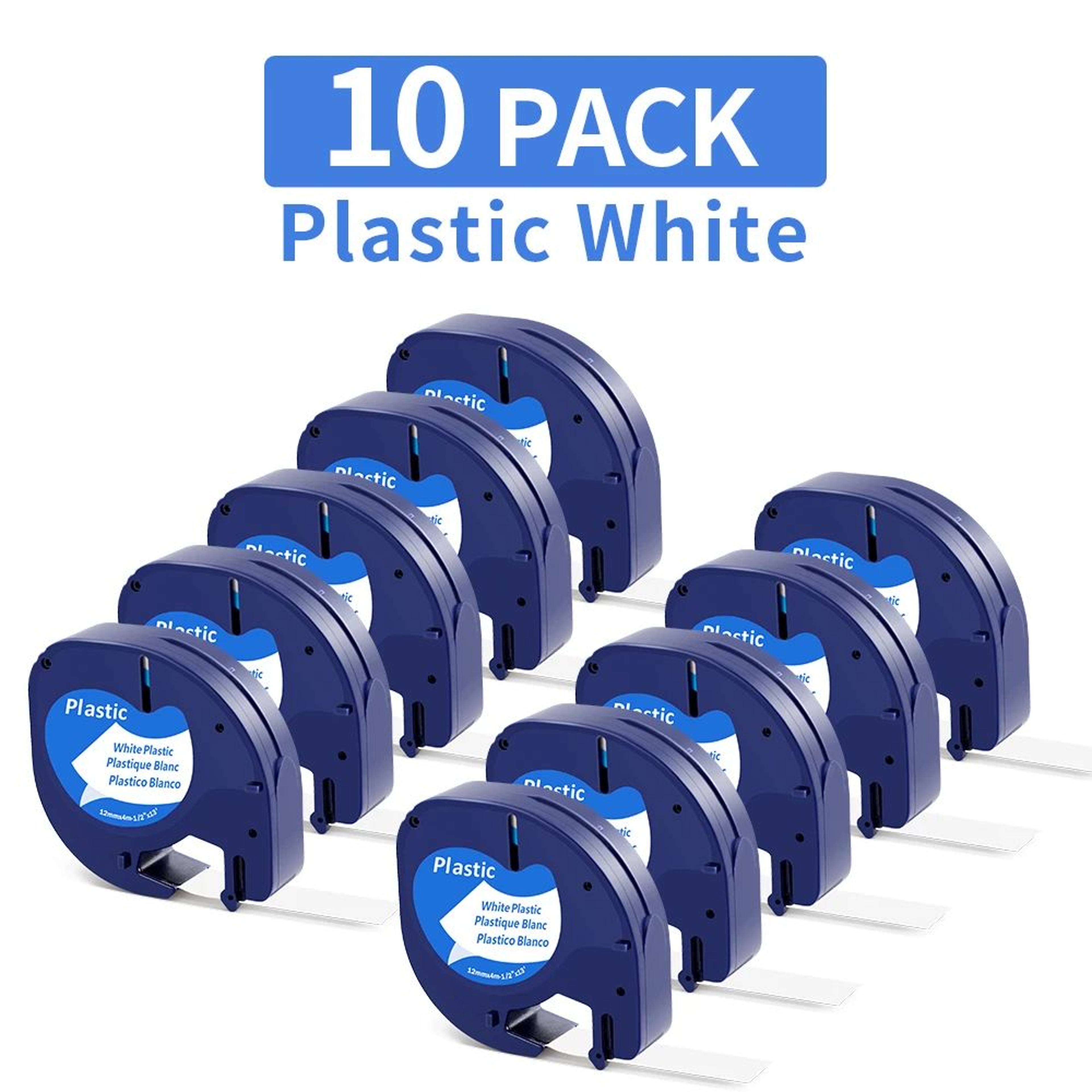 Compatible Dymo LetraTag 12mm Clear Label Tape Refills 5 Pack Or 10 Pack 11