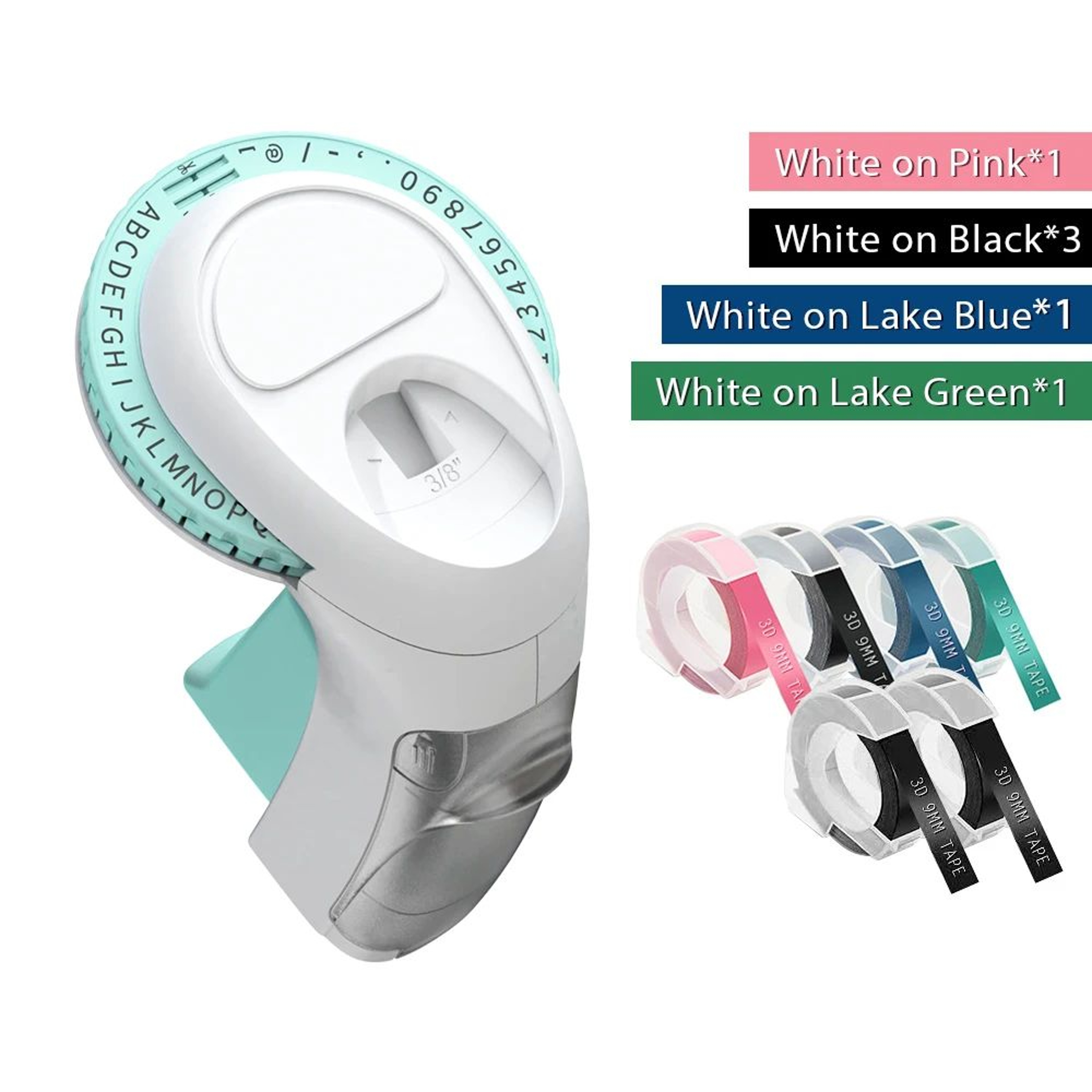 Omega S Portable Manual Embossing Label Maker With 9mm 3D Label Tape 11