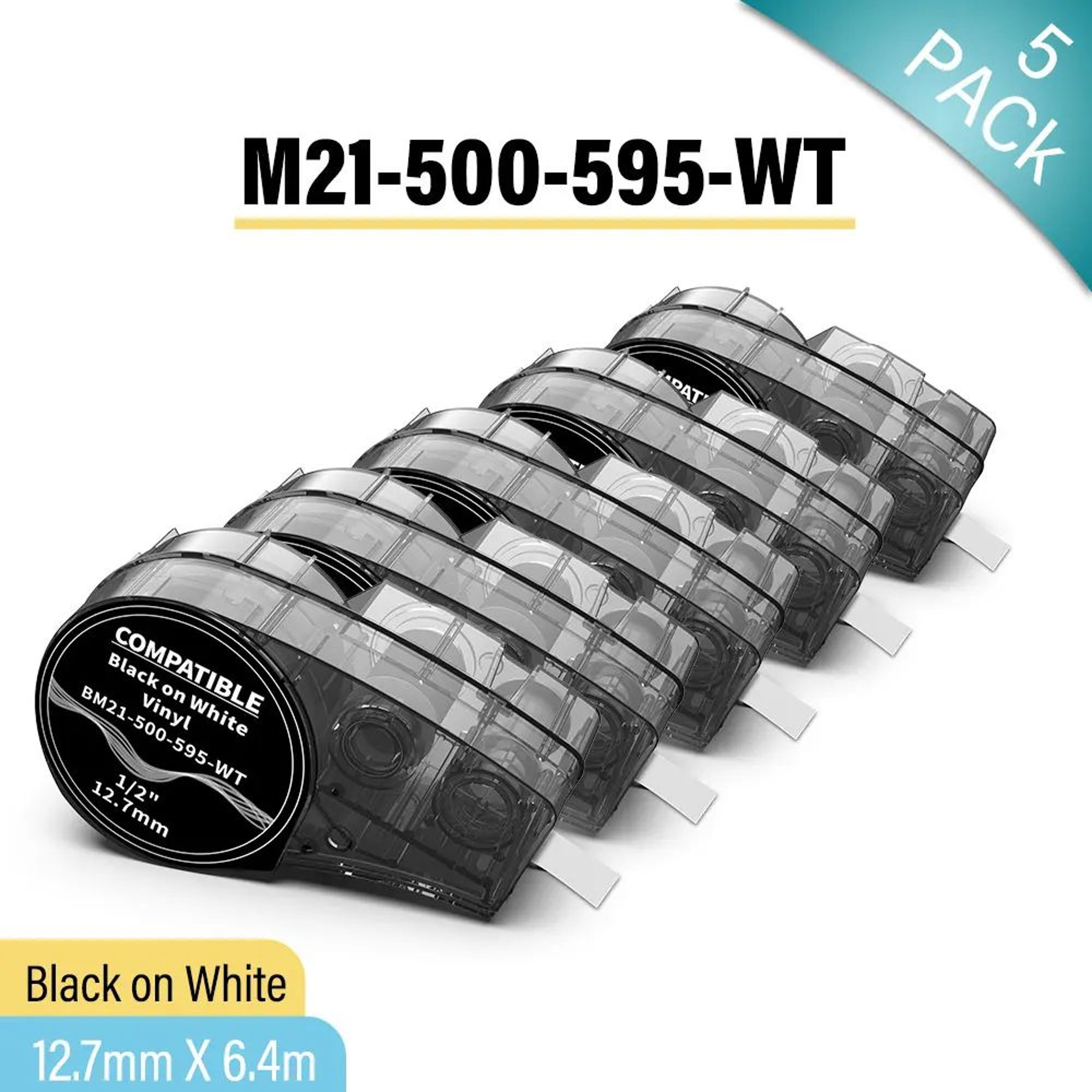 M21 Compatible High Adhesion Vinyl Label Tape For Indoor And Outdoor Use 14