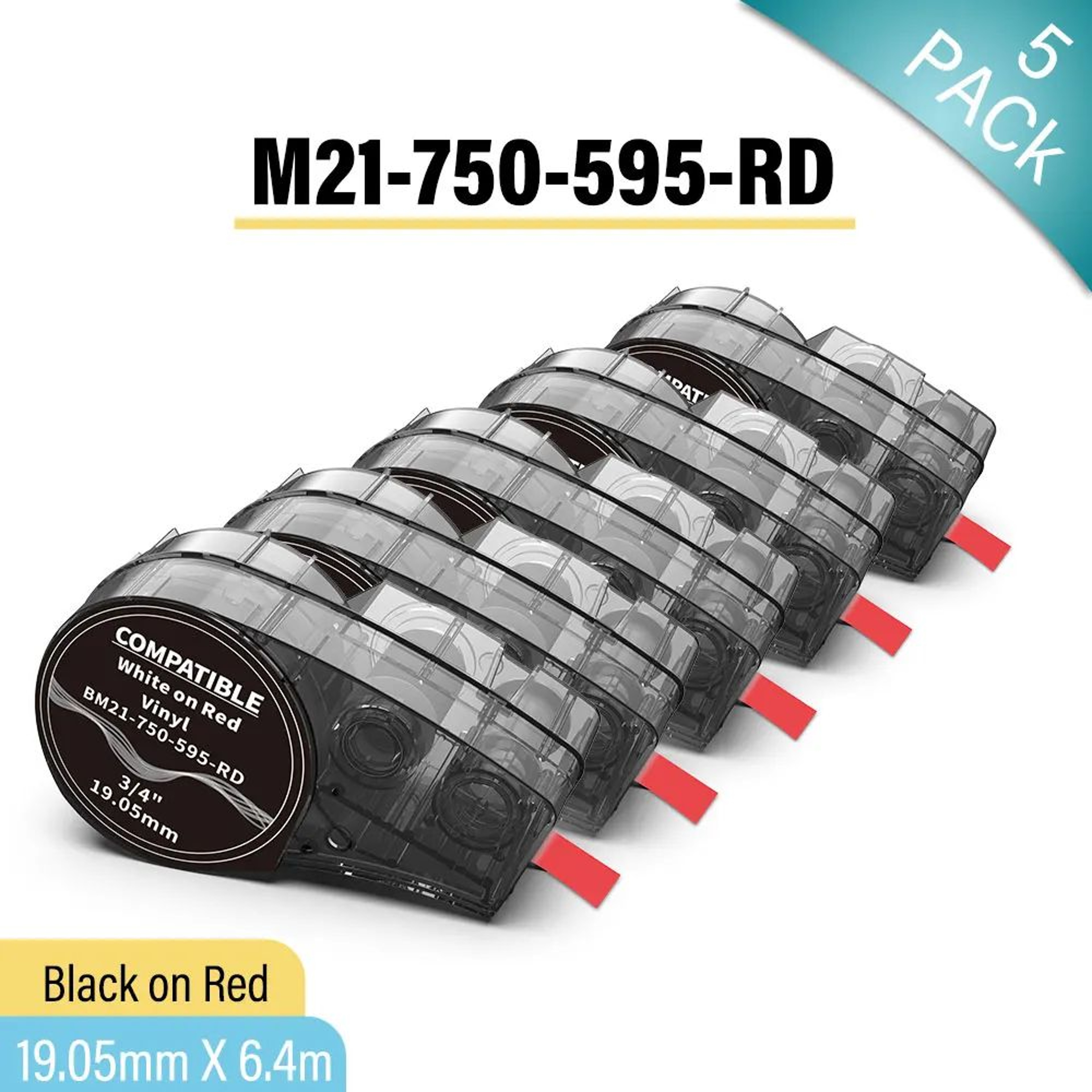 M21 Compatible High Adhesion Vinyl Label Tape For Indoor And Outdoor Use 8