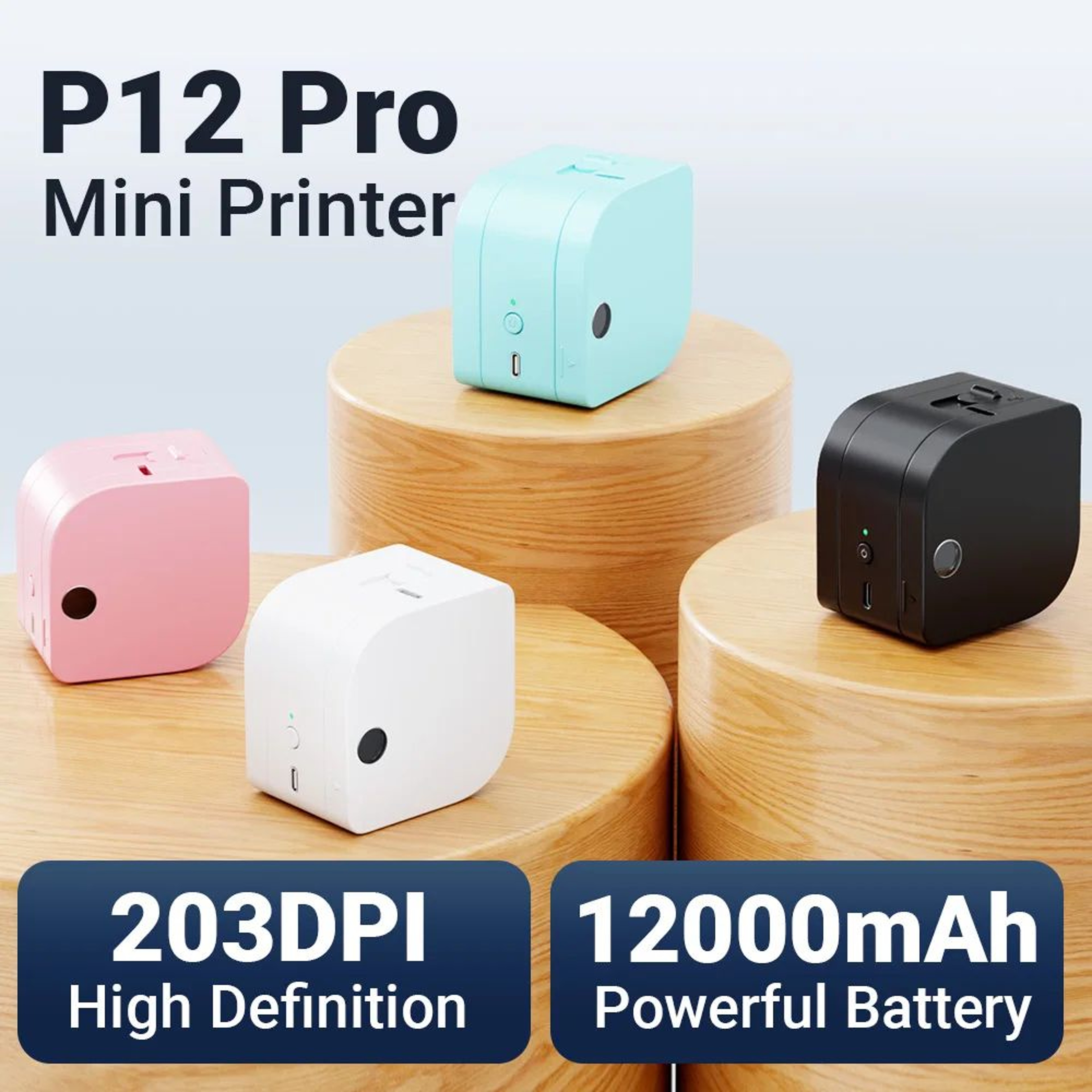 Phomemo P12PRO Portable Bluetooth Label Maker With 12mm MultiMaterial Label Tape 0