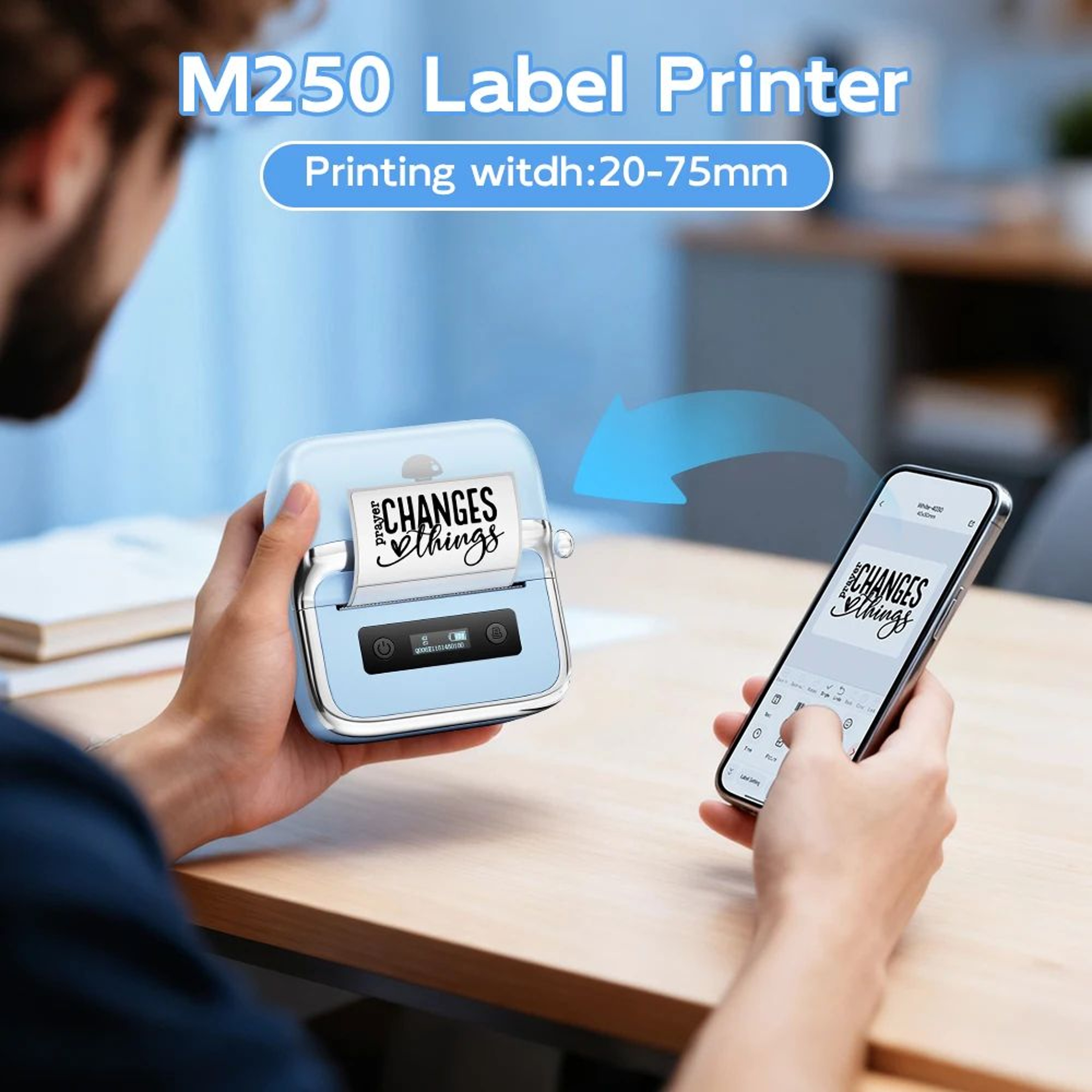 Phomemo M250 Bluetooth Thermal Label Printer Portable Wireless Label Maker 4