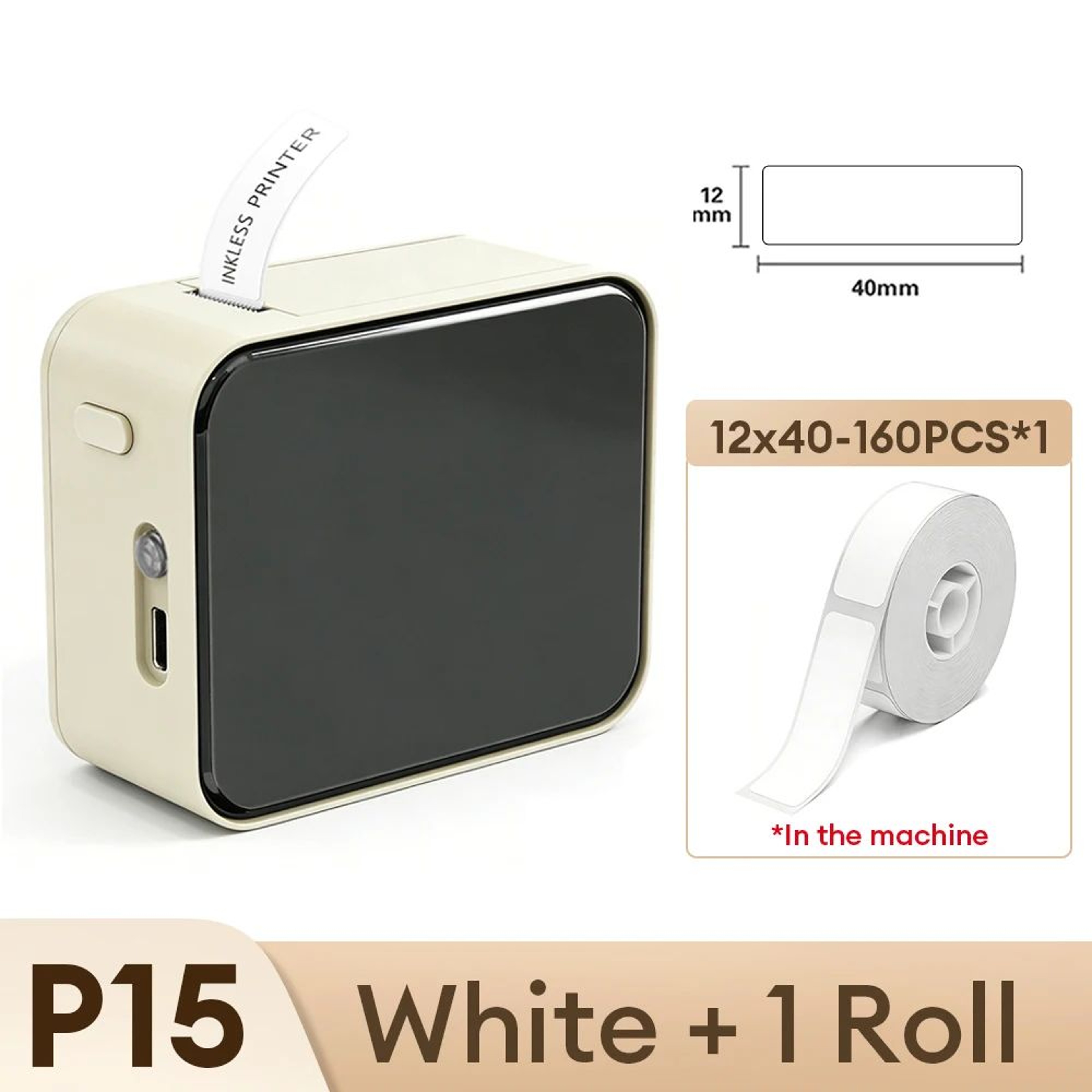 Marklife P15 Mini Portable Thermal Label Printer With Adhesive Sticker Labels 8